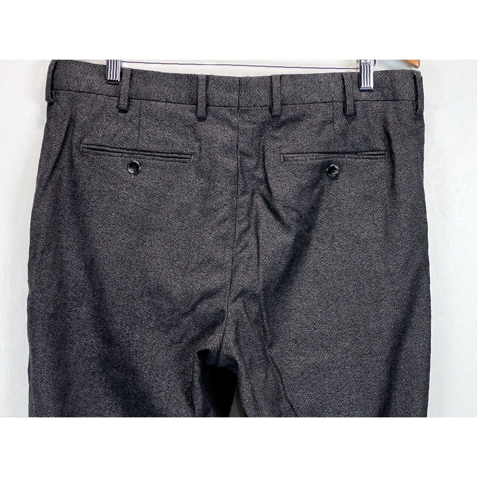 Hart Schaffner Marx VINTAGE Hart Schaffner Marx Pants Dress Pants 100% Wool Mens 36x30 Gray VGUC Mens Size US 36 / EU 52 - 4 Thumbnail