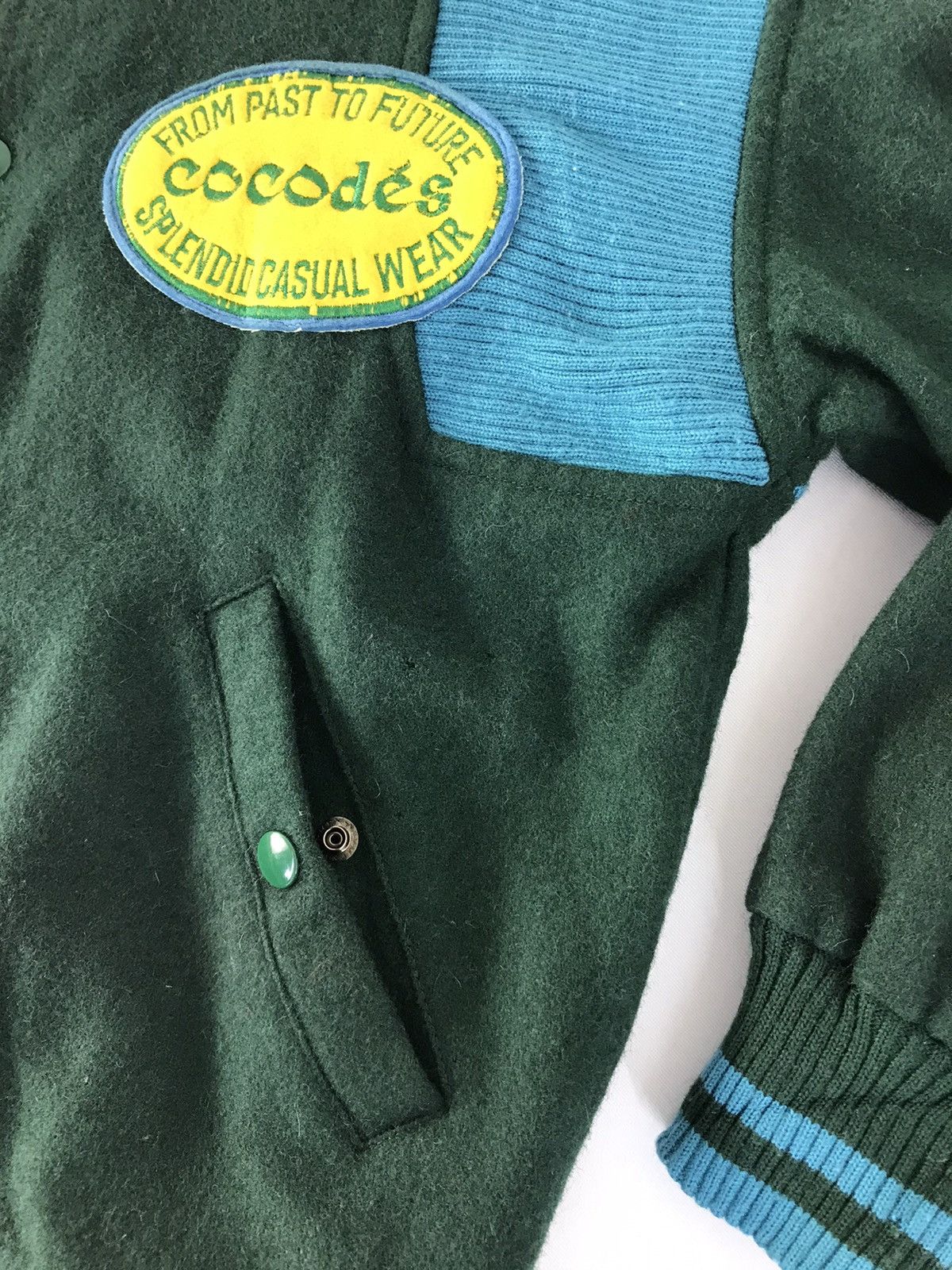 Vintage Vintage Cocodes Varsity Jacket Distressed Green Colour Style Size US M / EU 48-50 / 2 - 5 Thumbnail