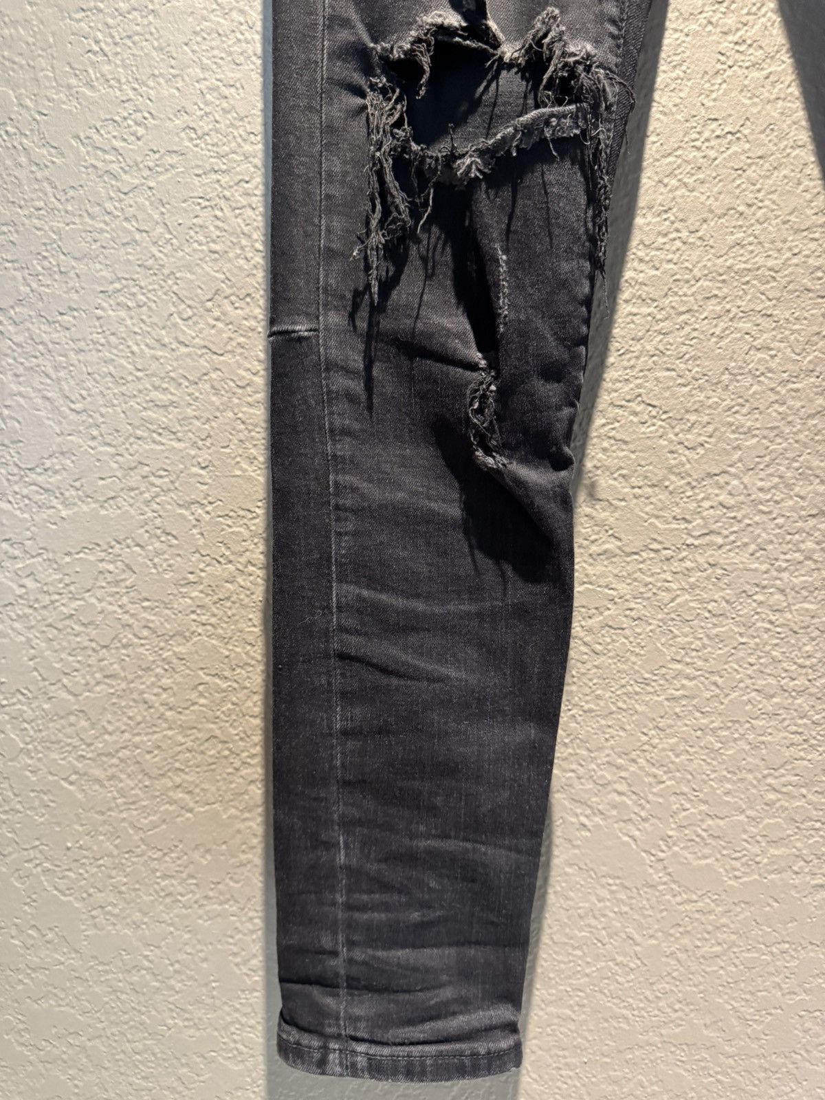 Crysp Denim Crysp Denim Distressed Black Thrashed Zippee Skinny Jeans Size US 30 / EU 46 - 8 Thumbnail