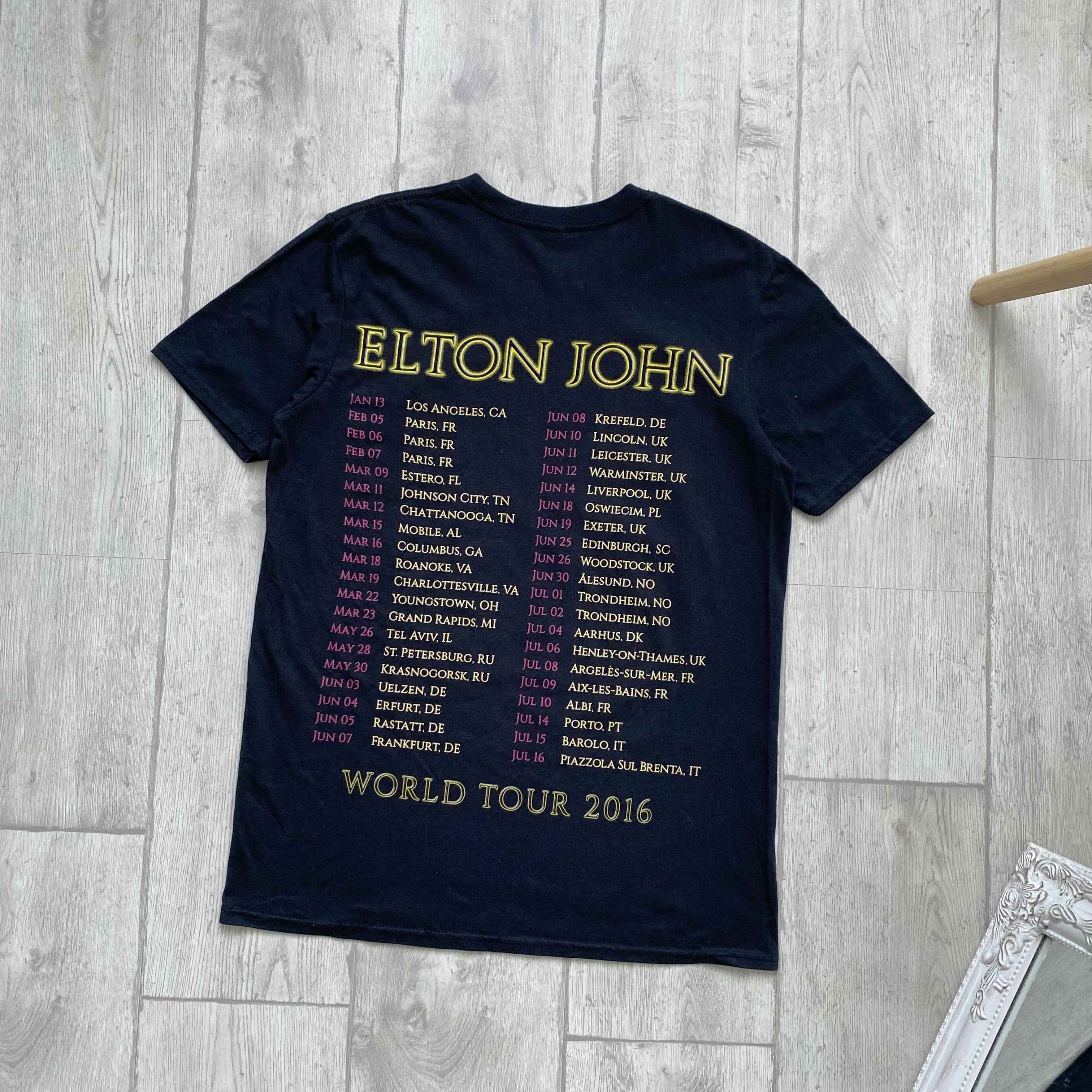 Band Tees 💎 Elton John World Tour tee streetwear Y2K T-Shirt Size US M / EU 48-50 / 2 - 2 Thumbnail