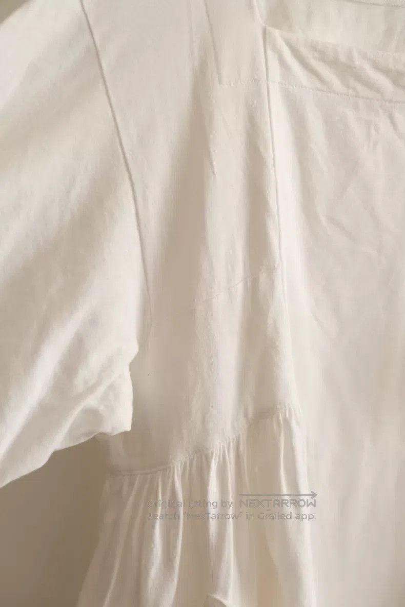 Comme des Garcons Comme Des Garcons White square neck pure cotton short slee Size S / US 4 / IT 40 - 4 Thumbnail