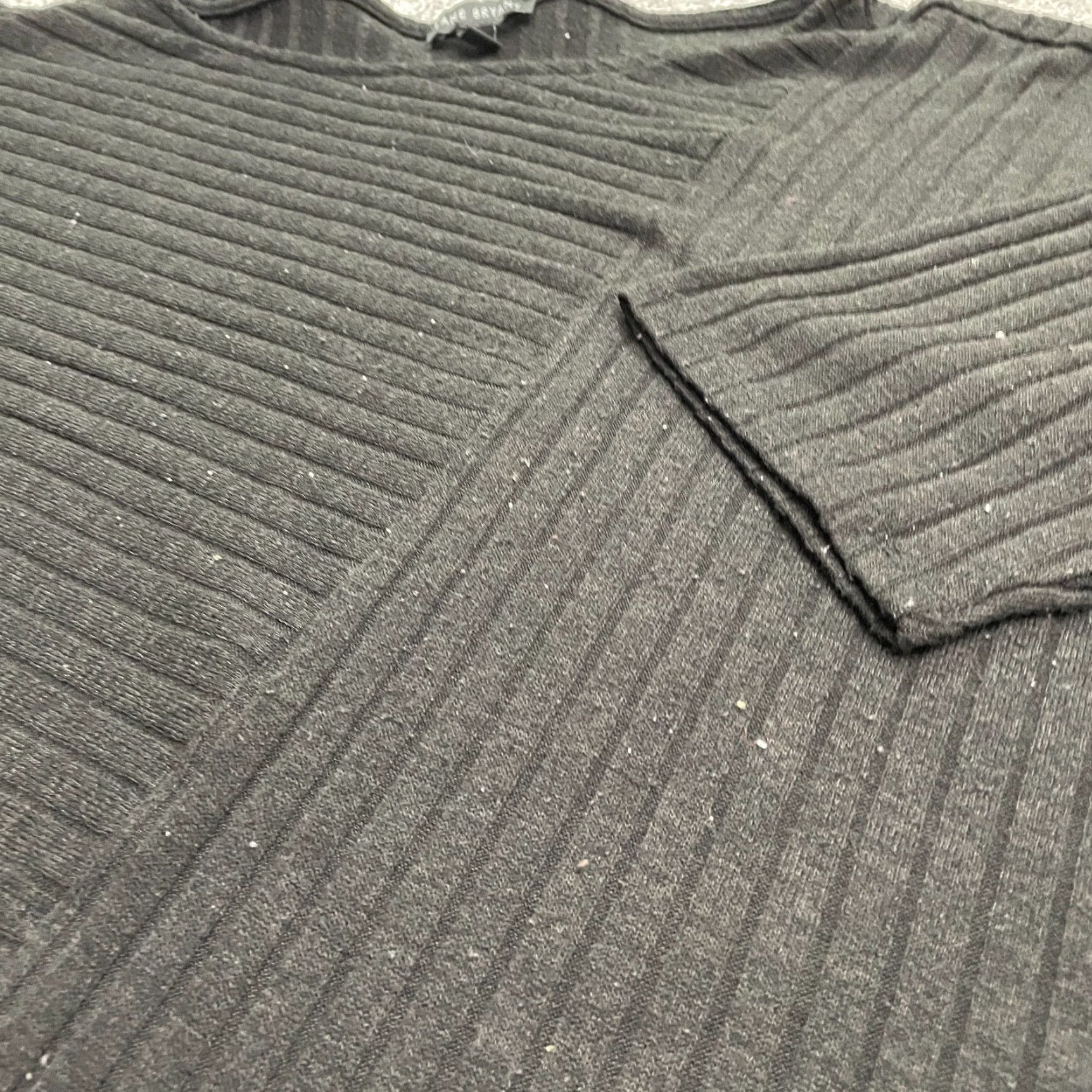 Vintage Lane Bryant Sweater Womens 18/20 Black Half Sleeve Boat Neck Ribbed Knit Casual Size XXL / US 16-18 / IT 52-54 - 4 Thumbnail