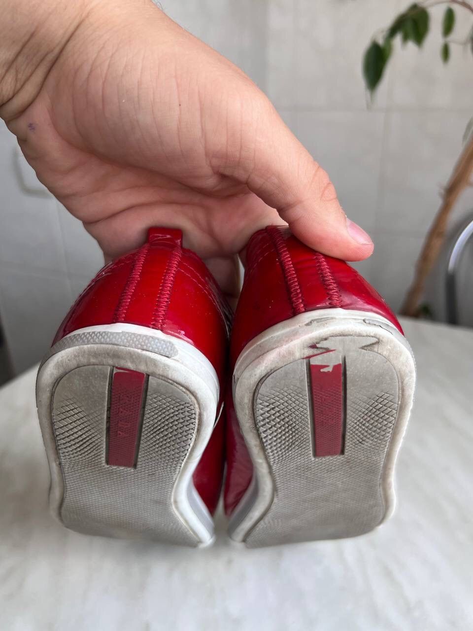Prada Vintage Prada Sneakers 2000s Red Leather Y2K Luxury Size US 8 / IT 38 - 11 Thumbnail