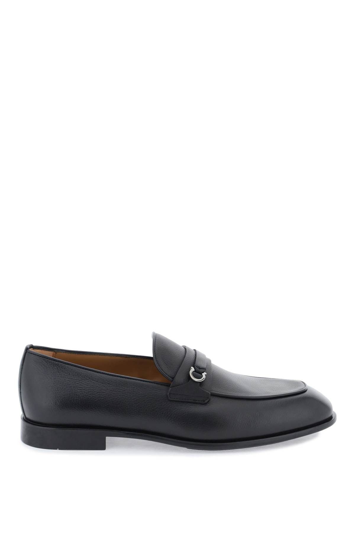 image of Salvatore Ferragamo Ferragamo Gancini Mocassins Shoes in Nero, Men's (Size 7)