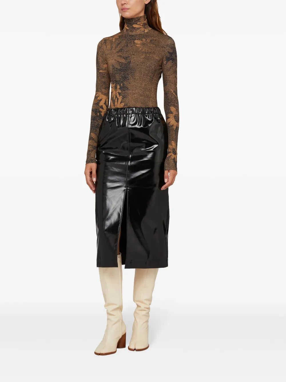 Maison Margiela o1y0625 Midi Skirt in Black Size 27" / US 4 / IT 40 - 3 Thumbnail