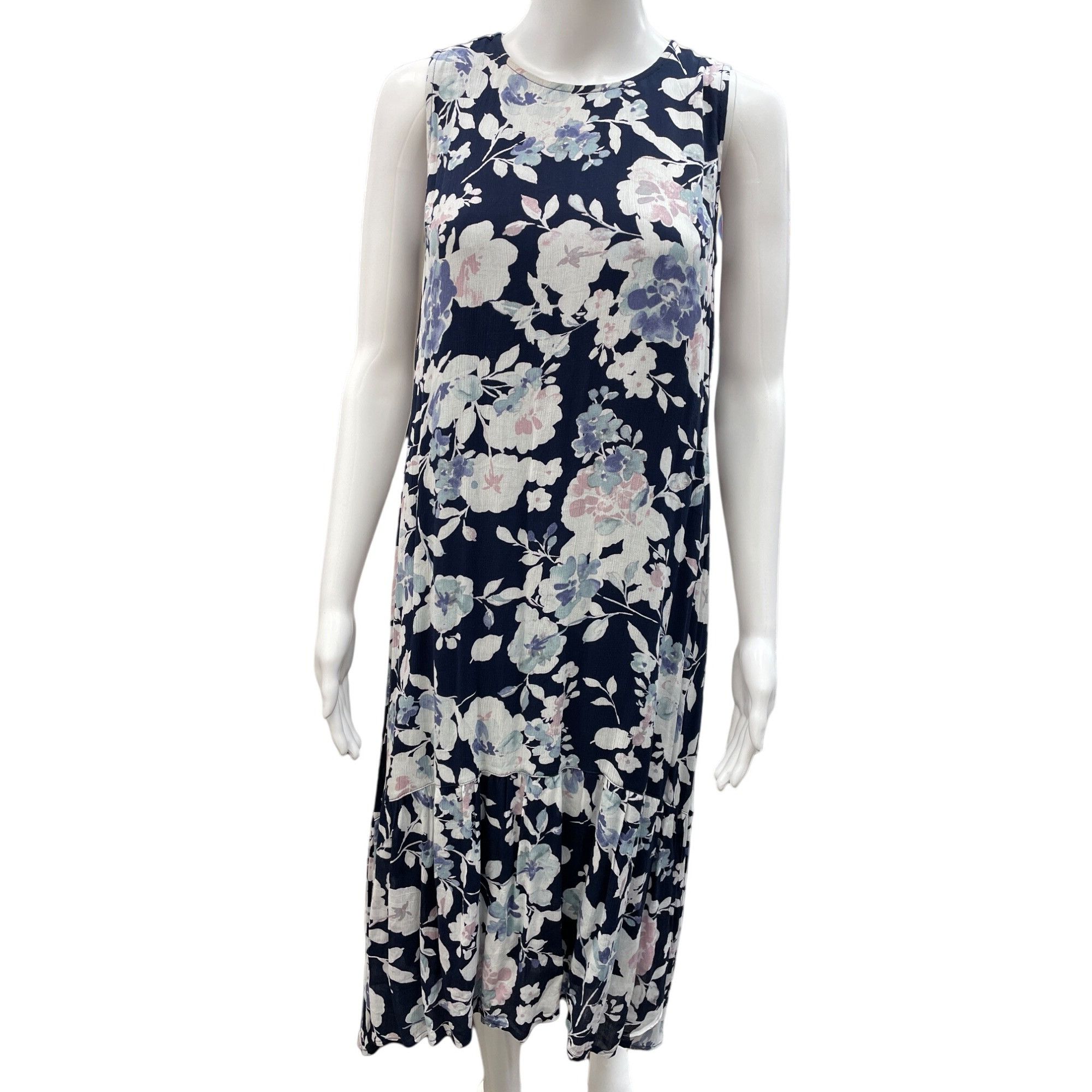 Other J Jill Women's Navy Floral Sleeveless Dress Size XS Petite N Size XS / US 0-2 / IT 36-38 - 1 Thumbnail