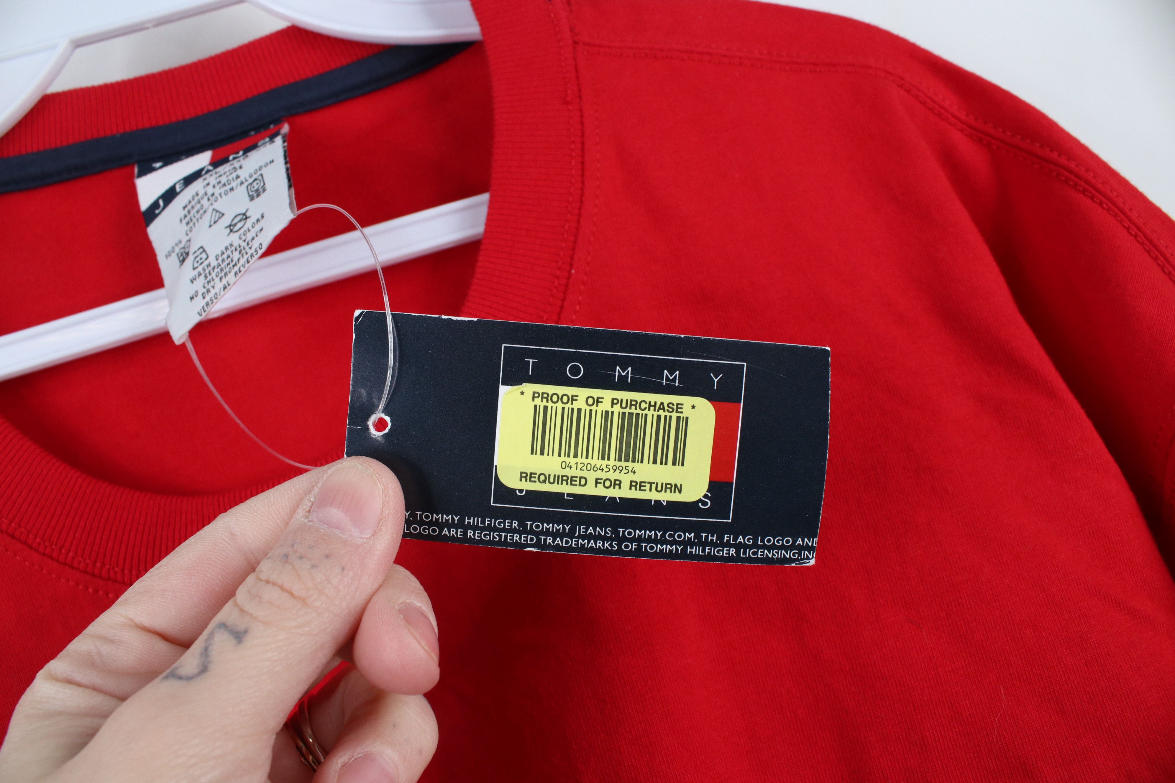 Tommy Hilfiger × Vintage Deadstock Vintage 90s Tommy Hilfiger Surfing Out T-Shirt Red Size US XXL / EU 58 / 5 - 7 Thumbnail