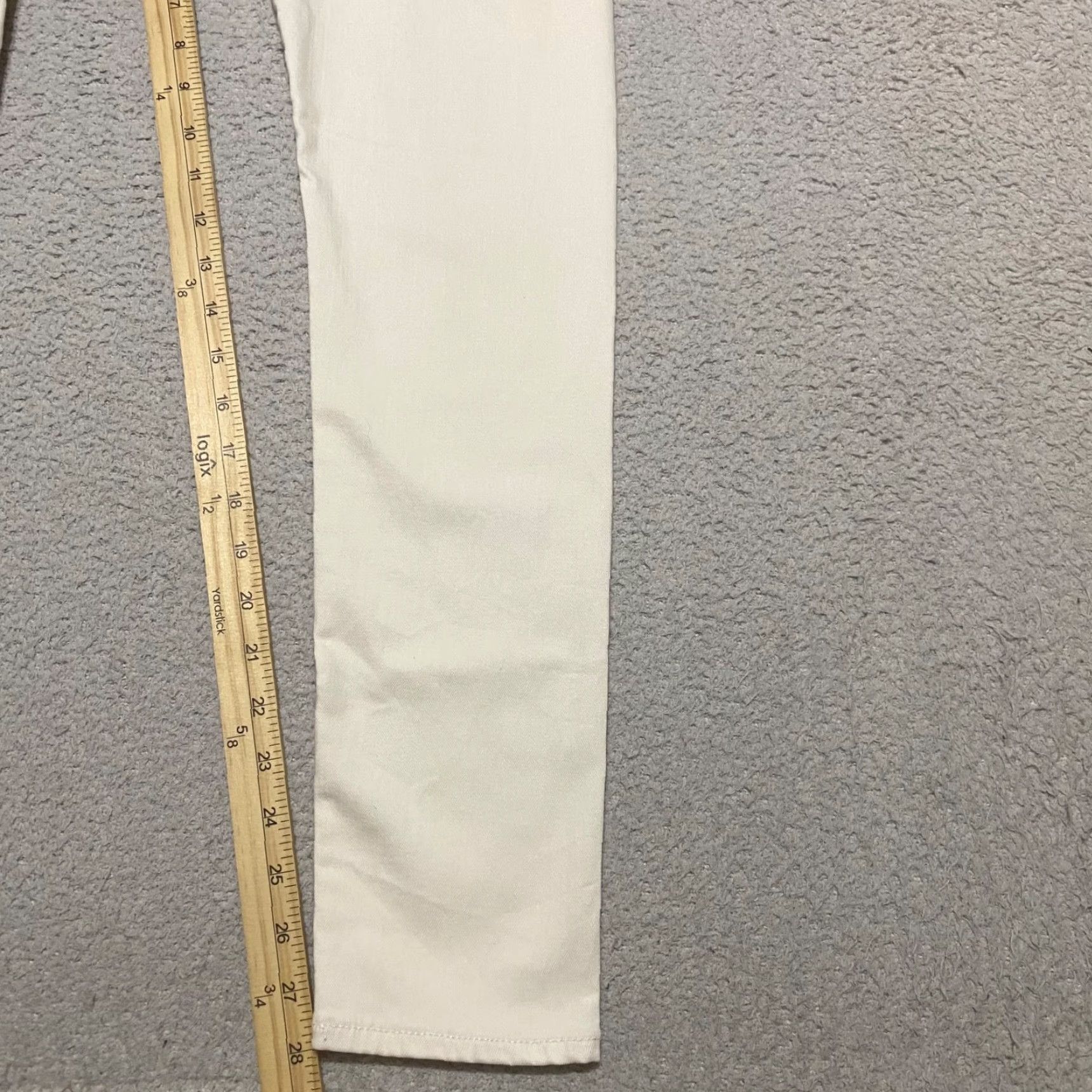Farah AG Adriano Goldschmied Jeans Women 28 Skinny White Farah Inseam 28 High Rise Slim Pockets Stretch Denim Vintage No Size 27" / US 4 / IT 40 - 6 Thumbnail