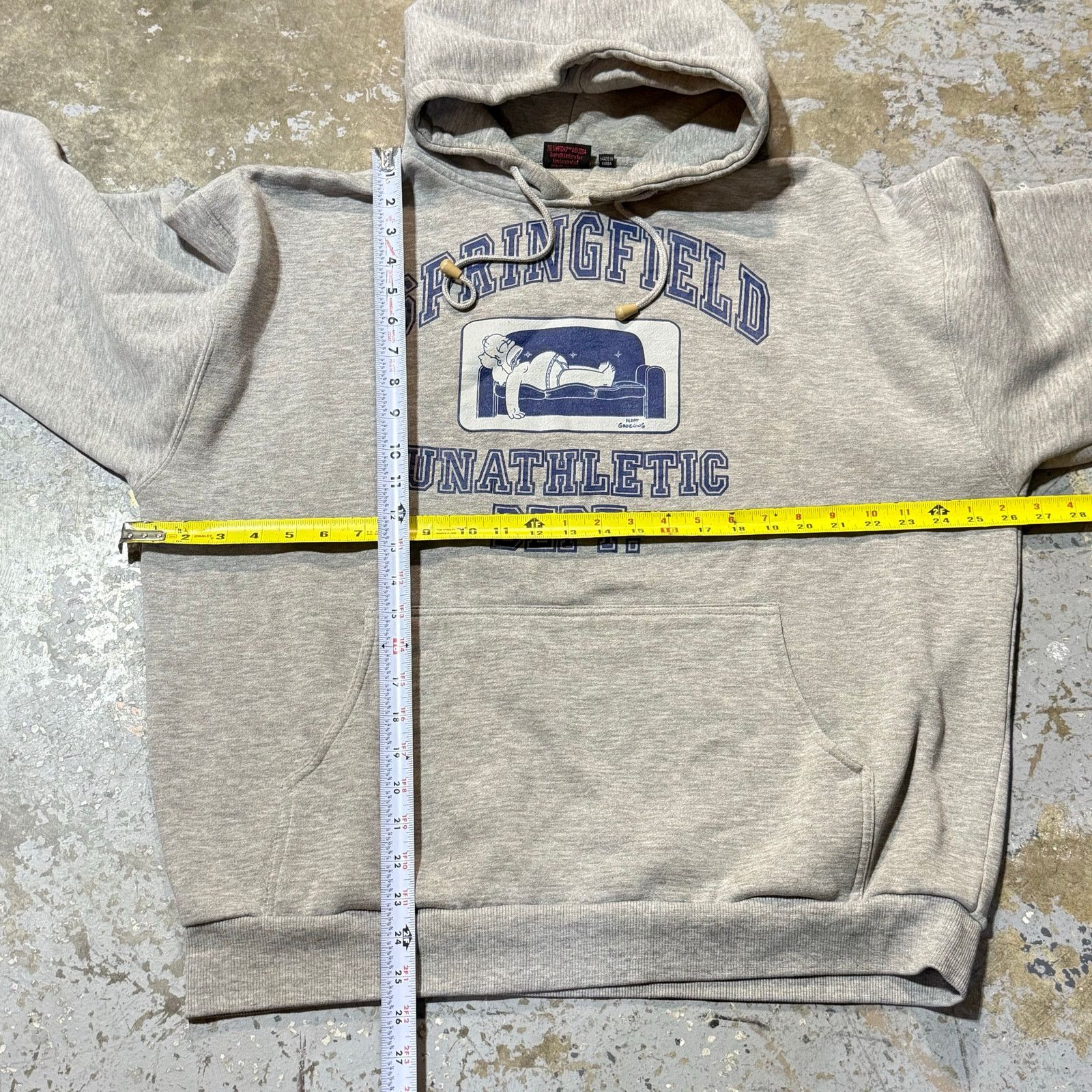 Vintage Vintage Y2K The Simpsons Unathletic Dept. Hoodie 2XL Size US XXL / EU 58 / 5 - 7 Thumbnail