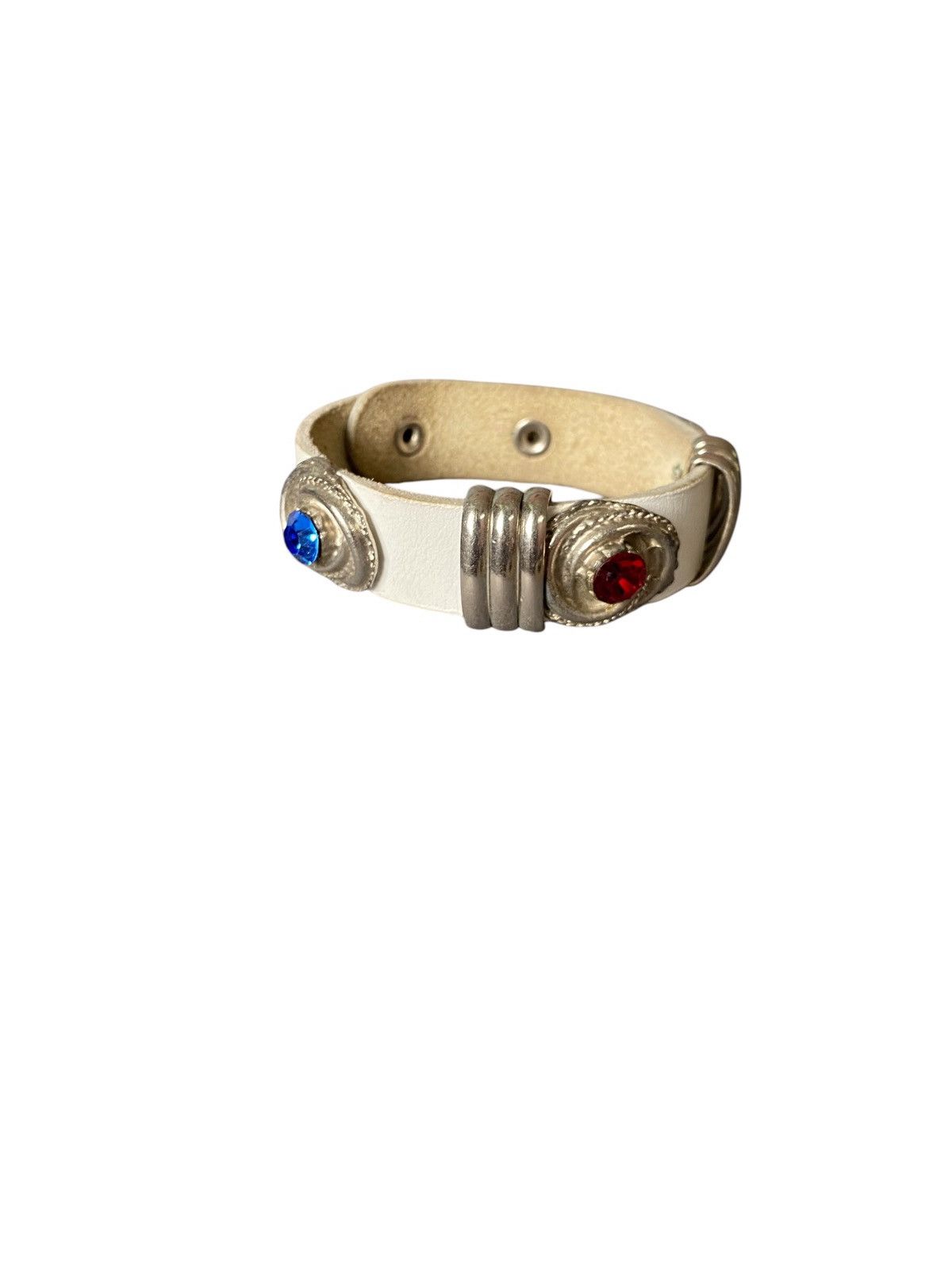 Japanese Brand × Leather Leather bracelet with swarowski Size ONE SIZE - 1 Thumbnail
