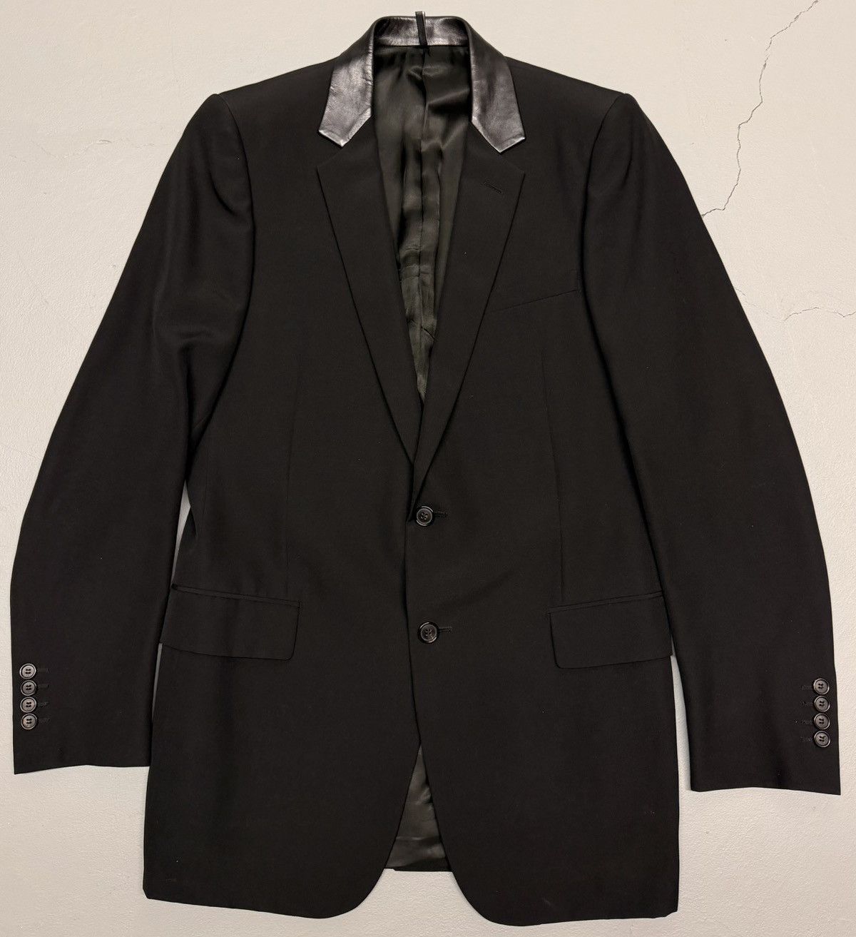 Dior FW02 Reflection (Hedi Slimane) Leather Trim Blazer Size 50R - 1 Thumbnail