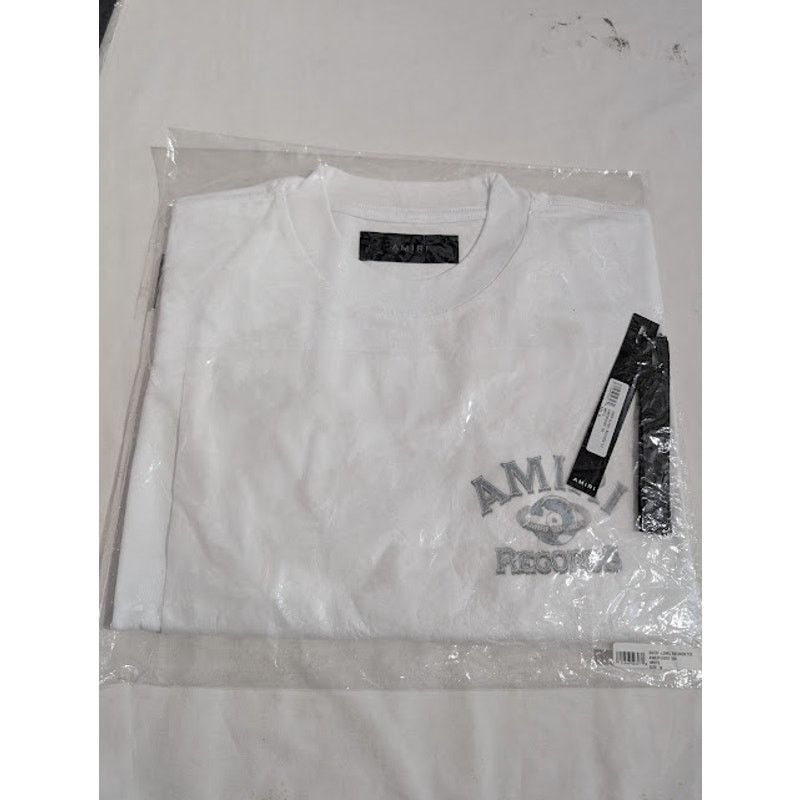 Amiri o1rshd1 Global Records T-Shirt in White M Size US M / EU 48-50 / 2 - 17 Thumbnail