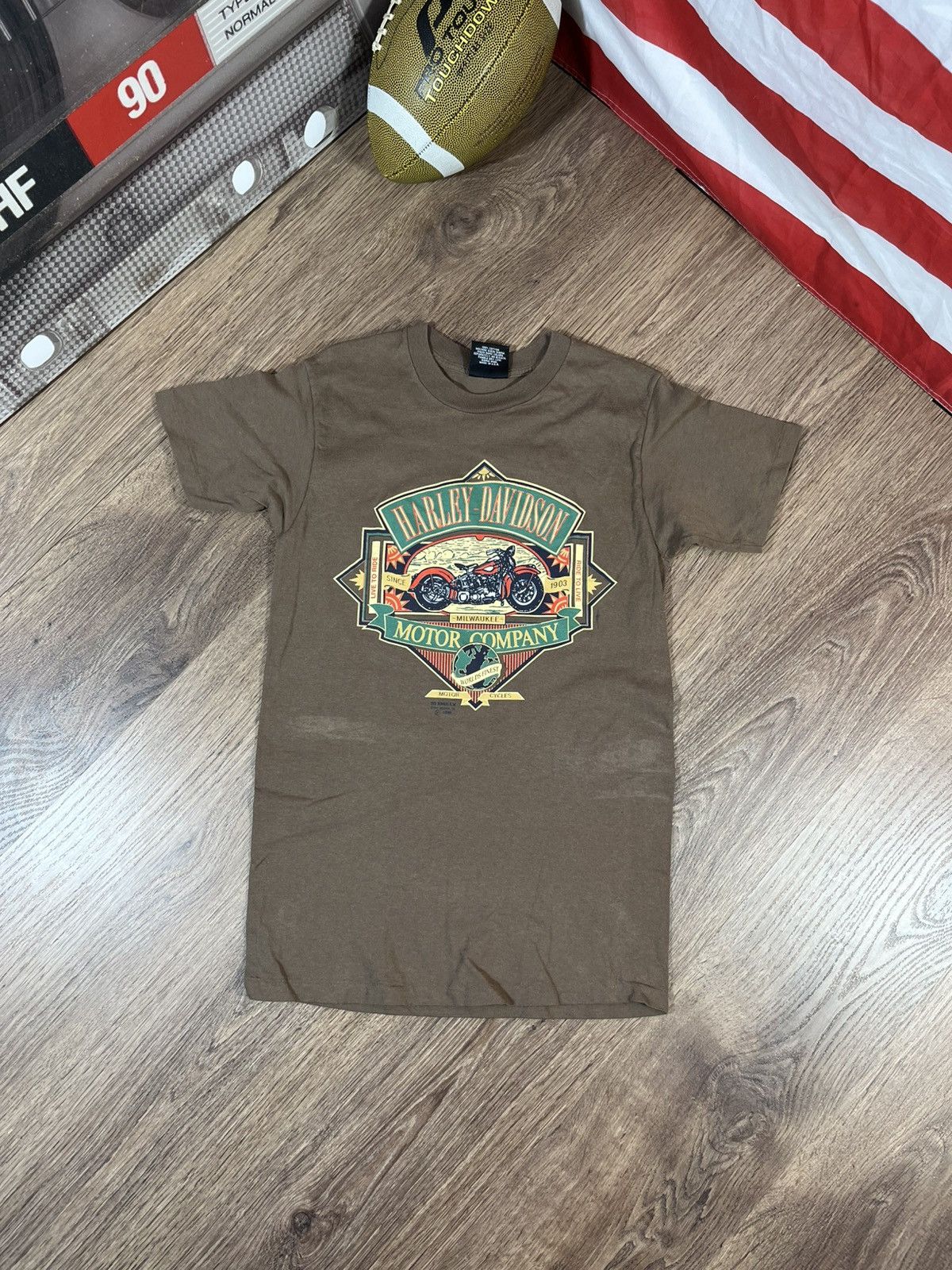 Harley Davidson 90s T Shirt 3D Emblem