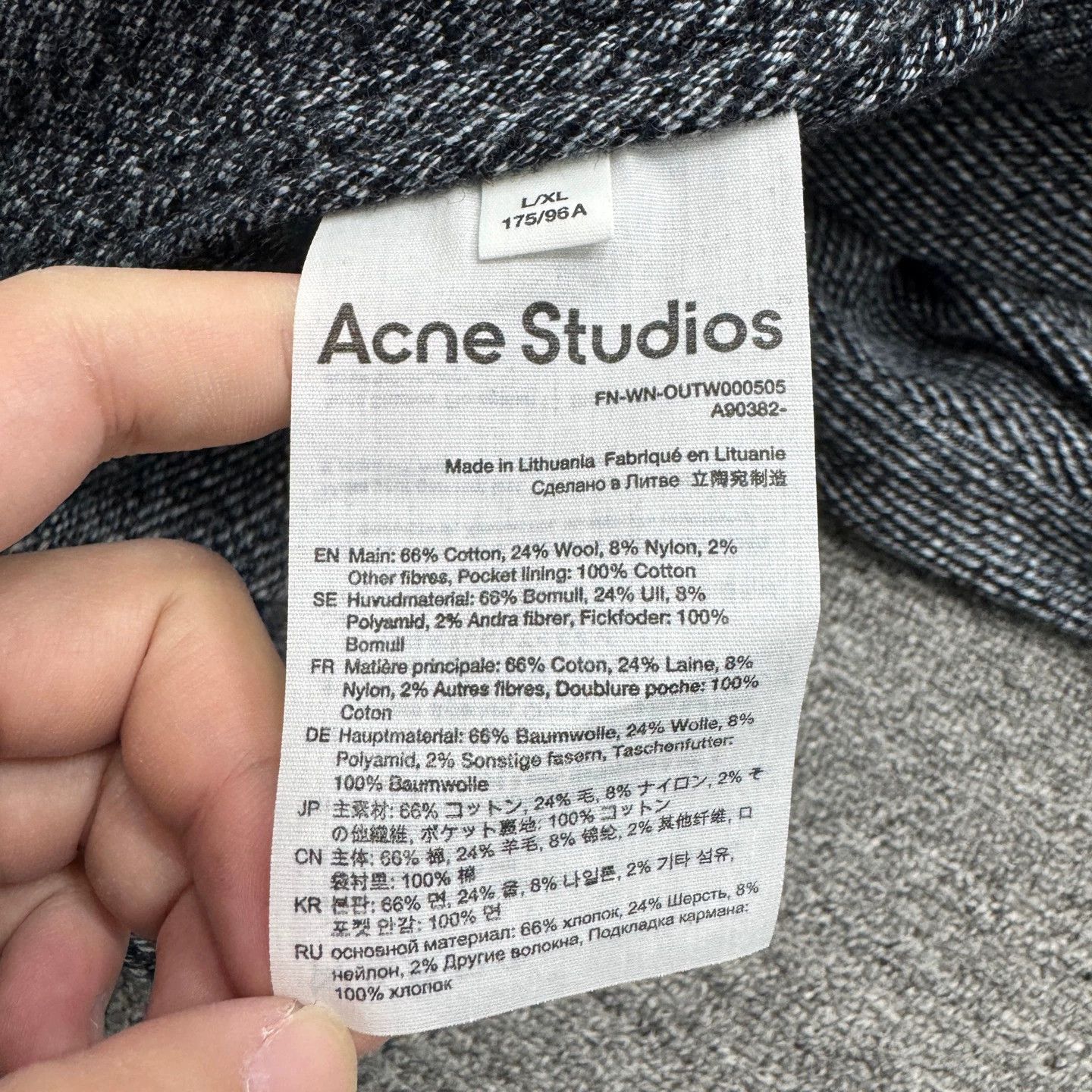 Acne Studios Acne Studios Wool Jacket L 98 New Size L / US 10 / IT 46 - 3 Thumbnail