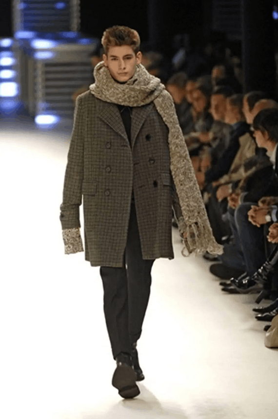 Dior × Hedi Slimane FW07 Dior Homme Navigate Slimane Chunky Knit Wool Scarf Size ONE SIZE - 5 Thumbnail