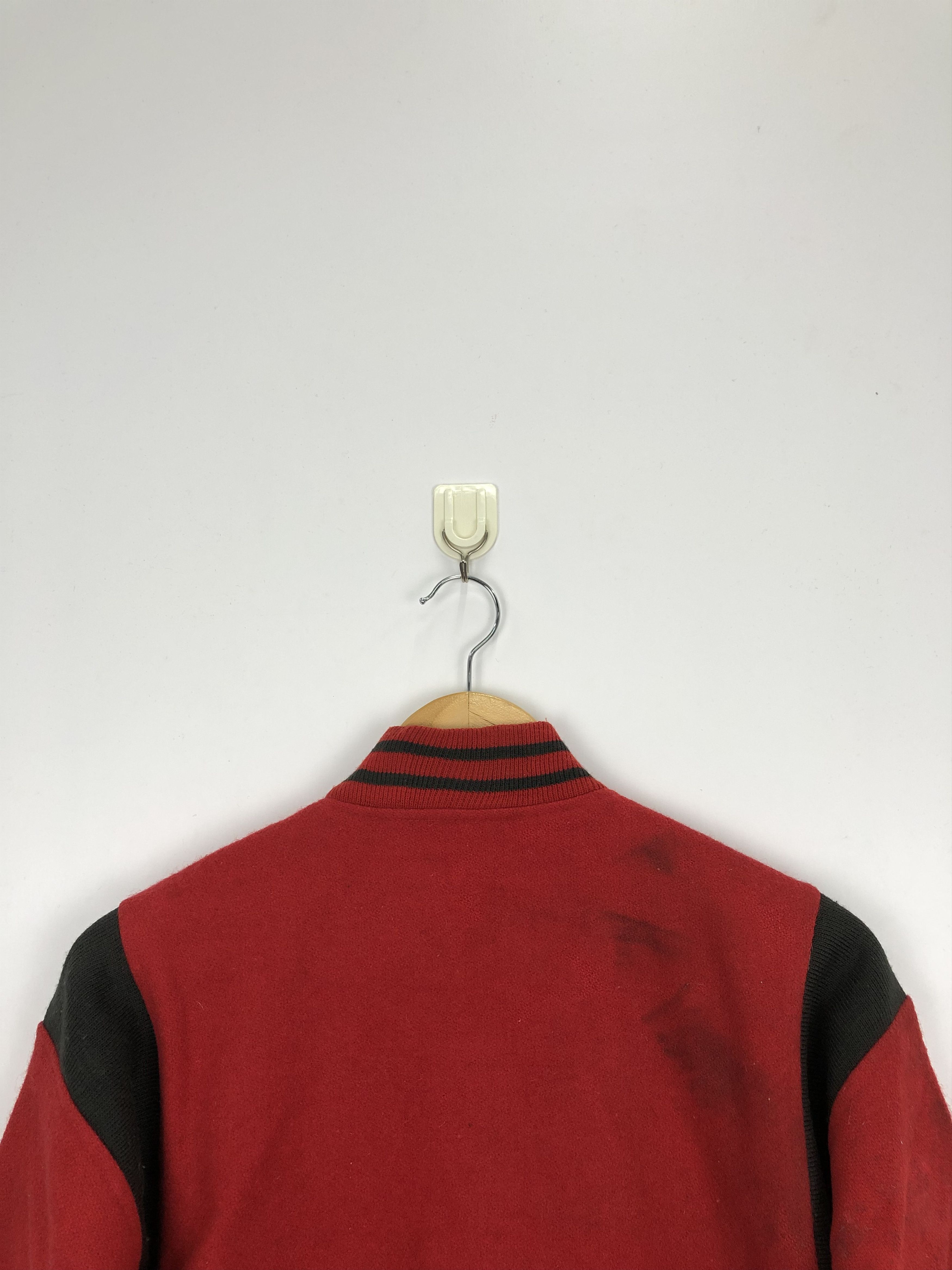Japanese Brand Vintage 80s Japanese Brand Varsity Wool Jacket Red V0325 Size US M / EU 48-50 / 2 - 4 Thumbnail