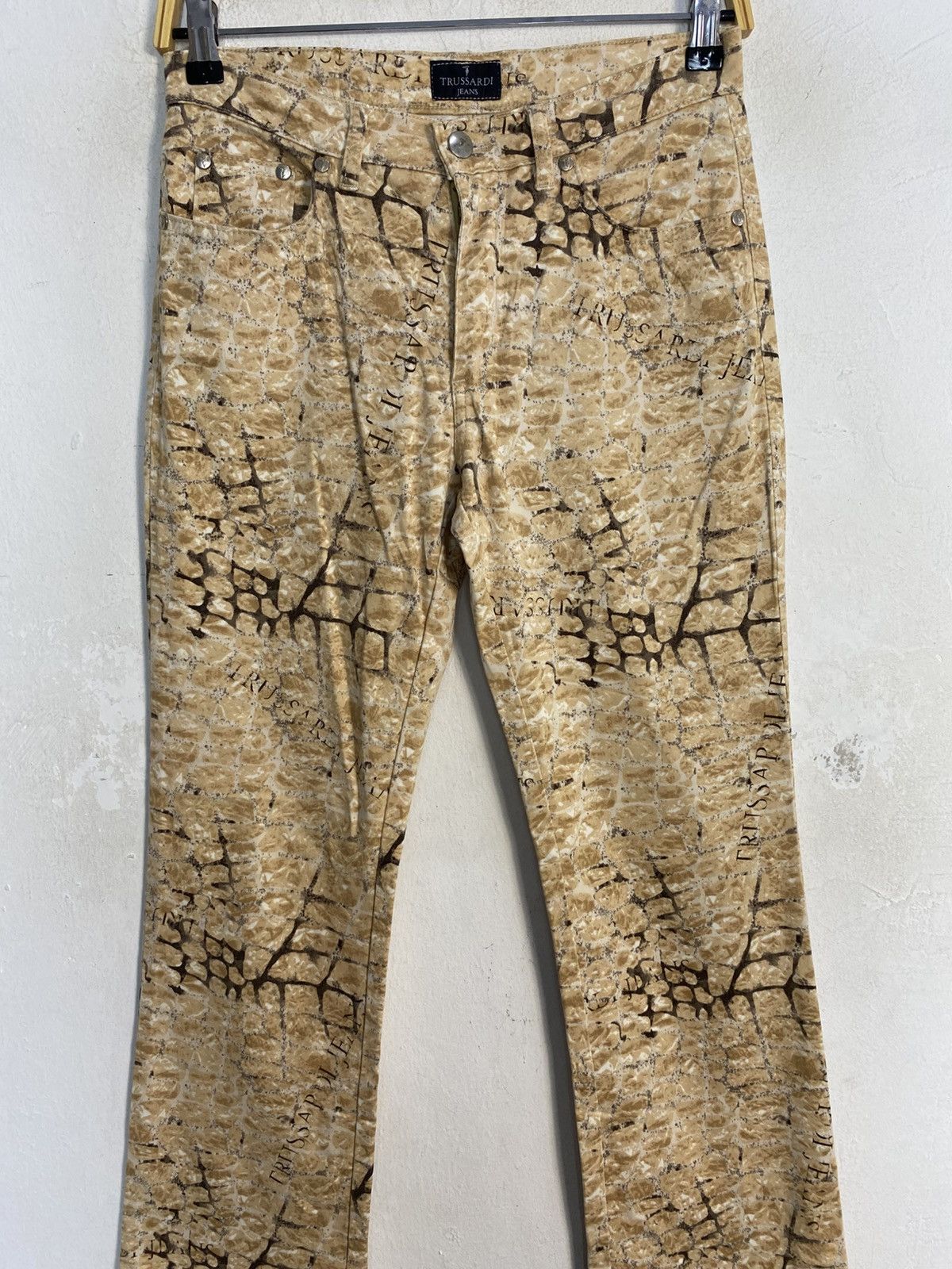 Trussardi Trussardi Jeans Sand Erosion Crocodile Effect Straight Cut Size US 34 / EU 50 - 3 Thumbnail