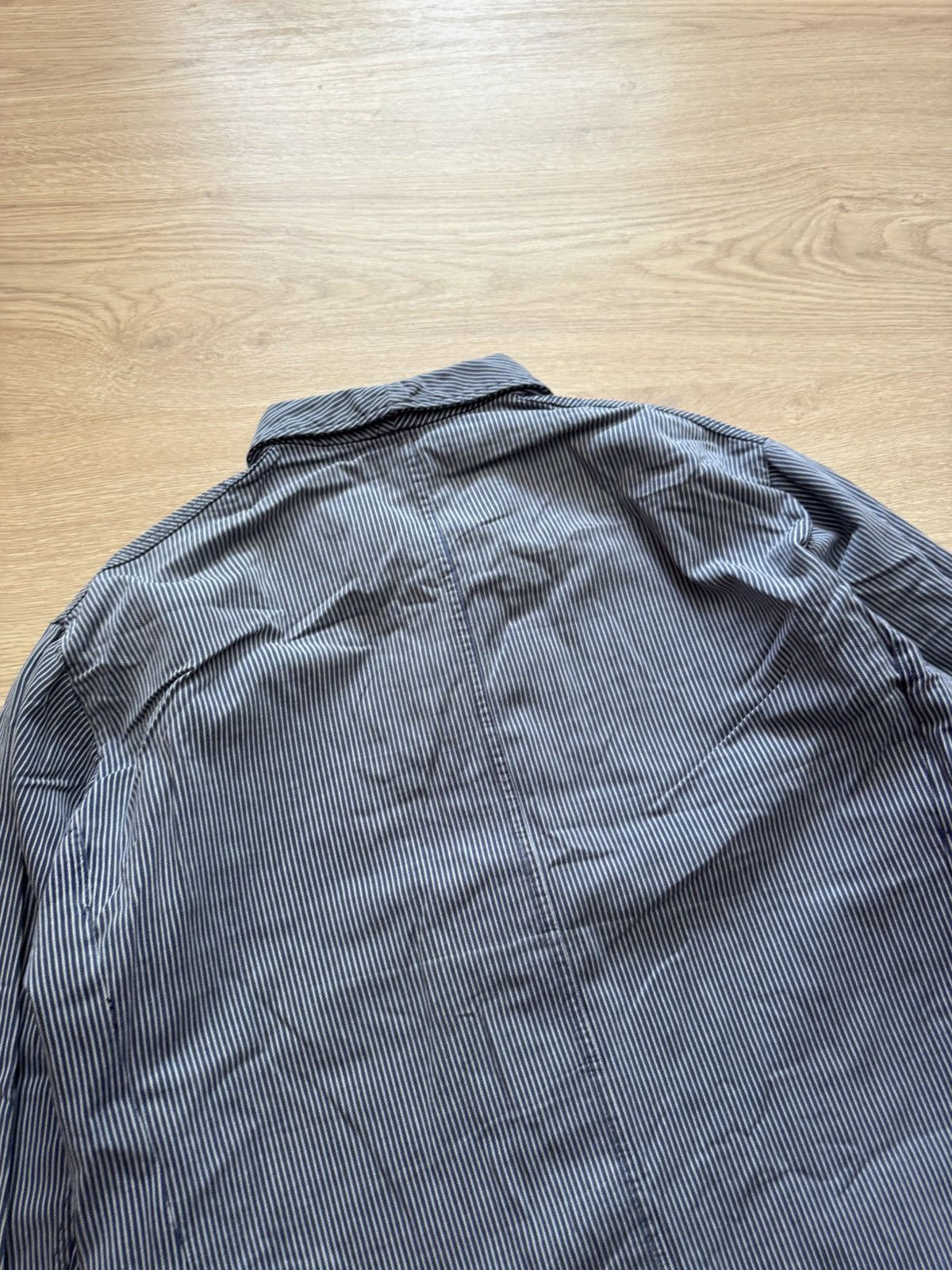 Le Laboureur Vintage Sunfaded Worker Le Laboureur Stripes Trashed Jacket Size US XL / EU 56 / 4 - 7 Thumbnail