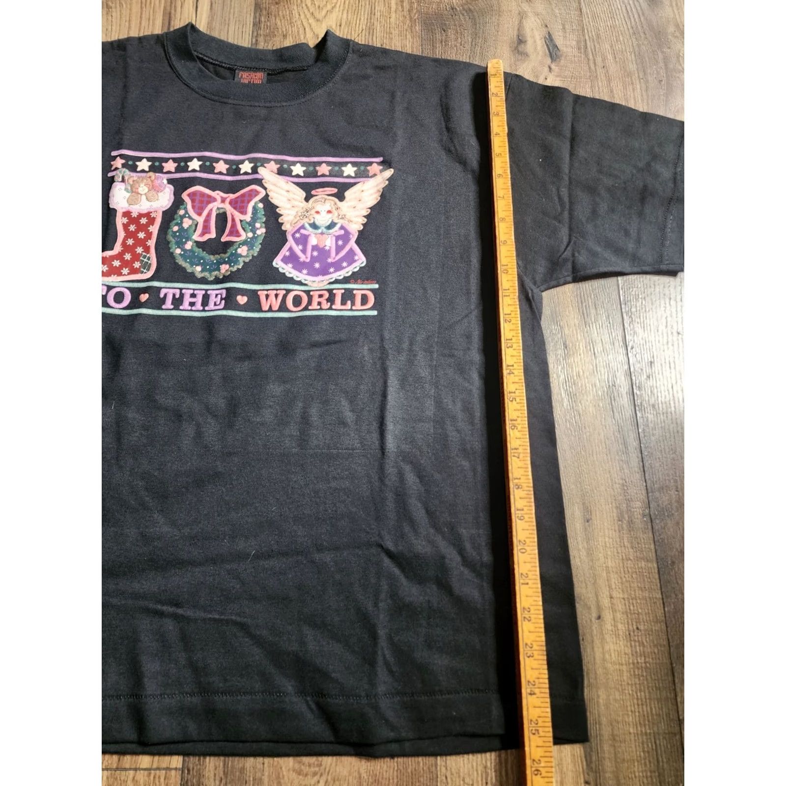 Vintage VINTAGE Fashion Victim T-Shirt 1990s Mens XL Black Christmas 90s Joy To The World Graphic Print Crew Neck Short Sleeve Skeleton Logo Halloween Art Size US XL / EU 56 / 4 - 3 Thumbnail