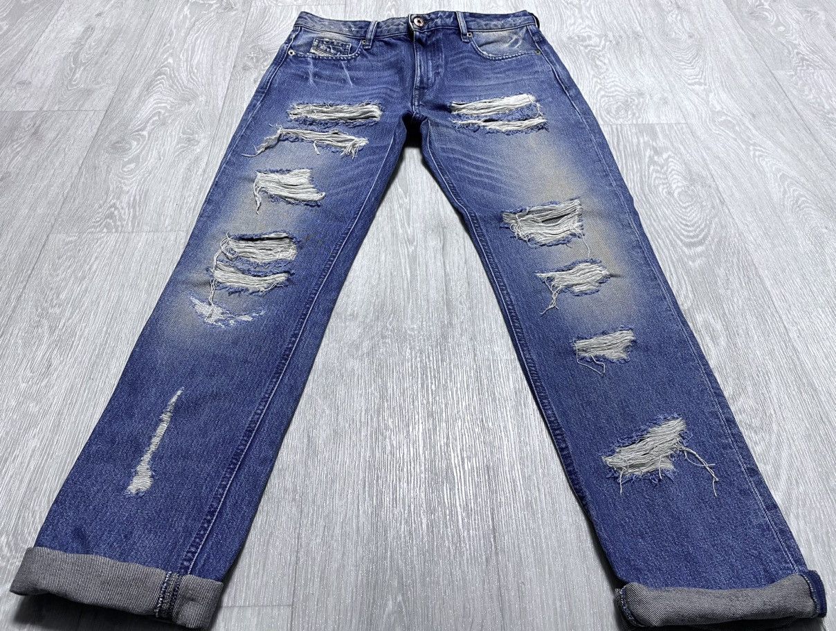 Diesel Diesel Industry Rizzo Washed Distressed Torn Jeans Denim Size 26" / US 2 / IT 38 - 9 Thumbnail