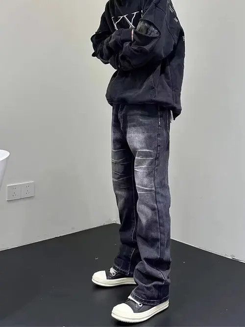 Japanese Brand Vintage Street Skateboarding Washed Faded Black Jeans Size US 28 / EU 44 - 4 Thumbnail