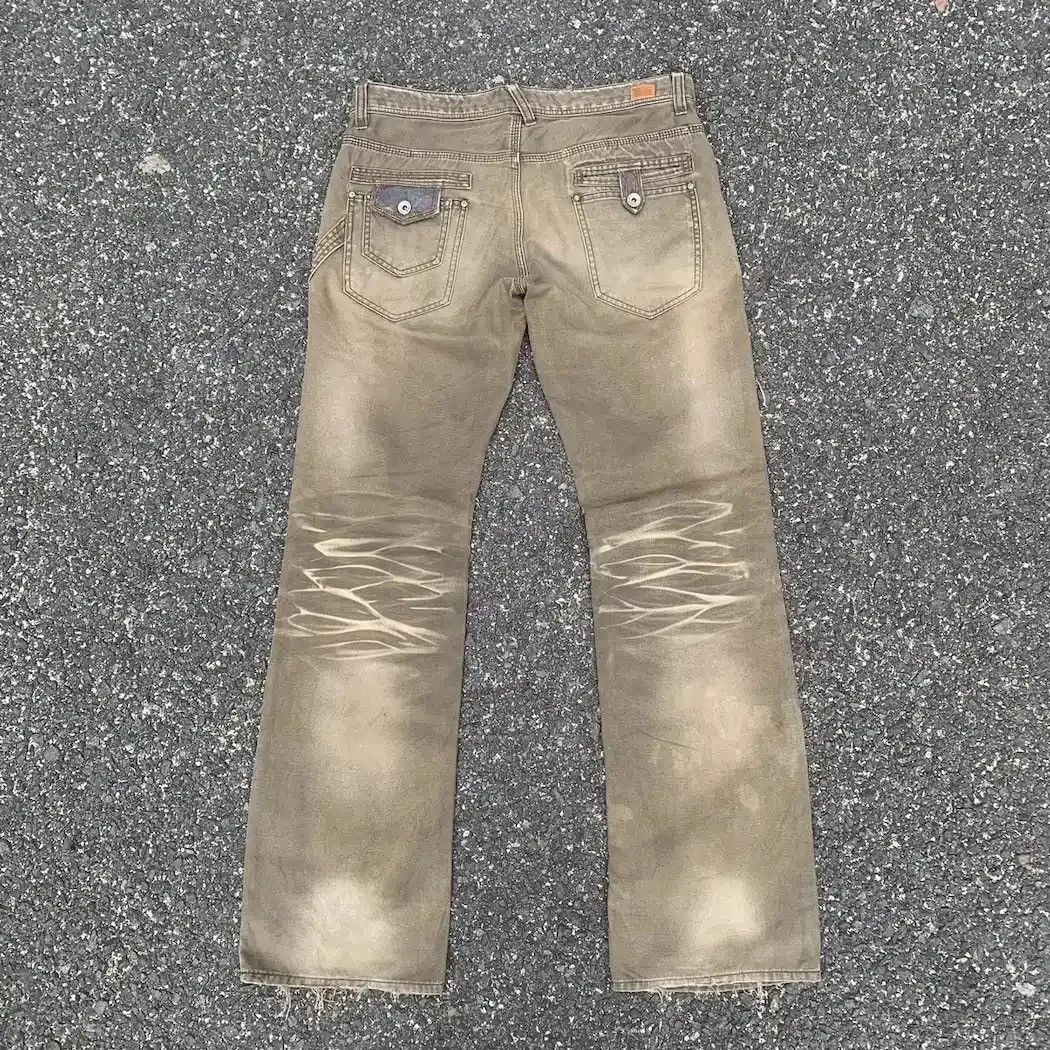 Matsuda SICKS💥FLARE/BOOTCUT DISTRESSED NICOLE JAPAN VERY RARE PANTS Size US 33 - 13 Thumbnail