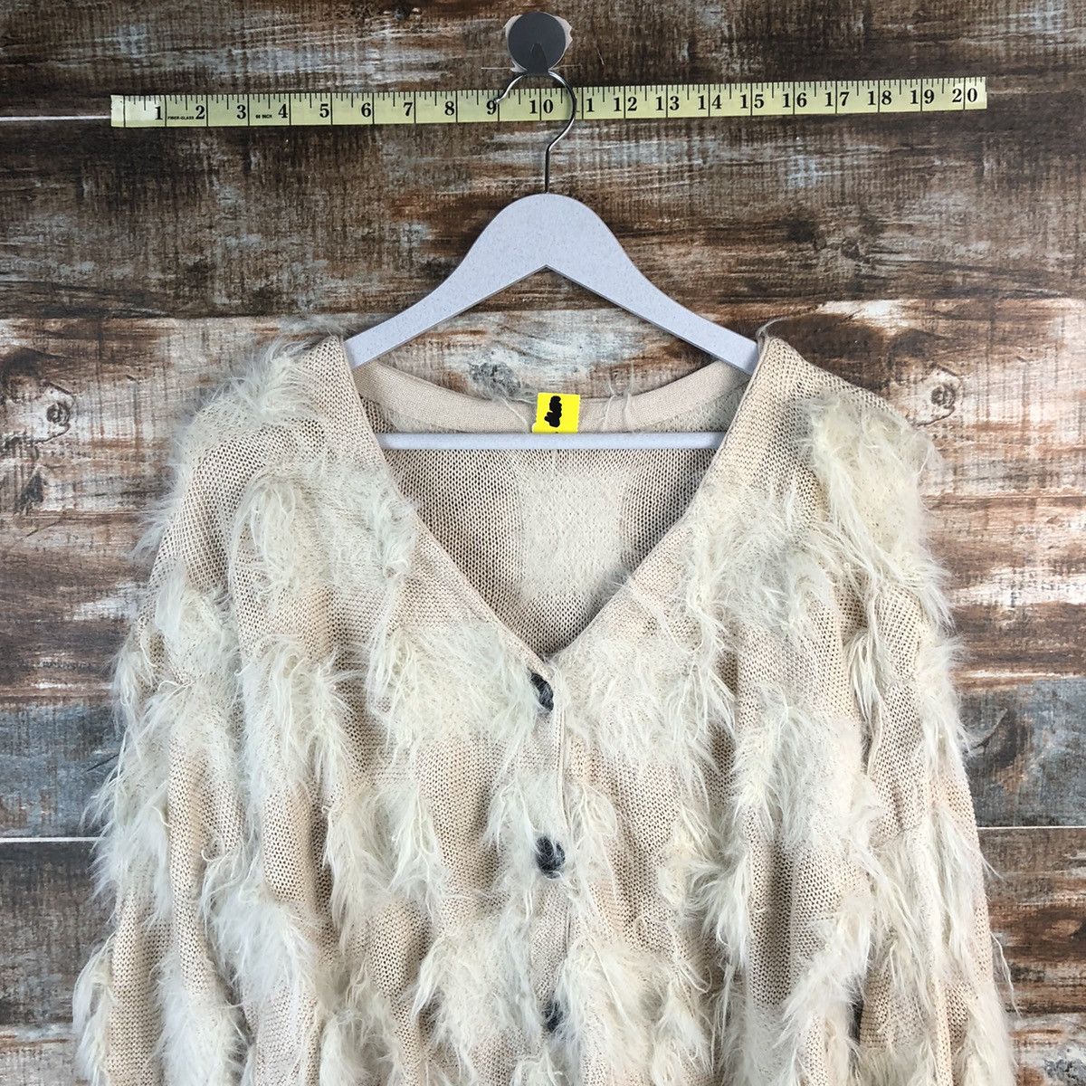 Homespun Knitwear DLL Mystic Brown Cardigan fur shaggy Knitwear #C020 Size US M / EU 48-50 / 2 - 2 Thumbnail
