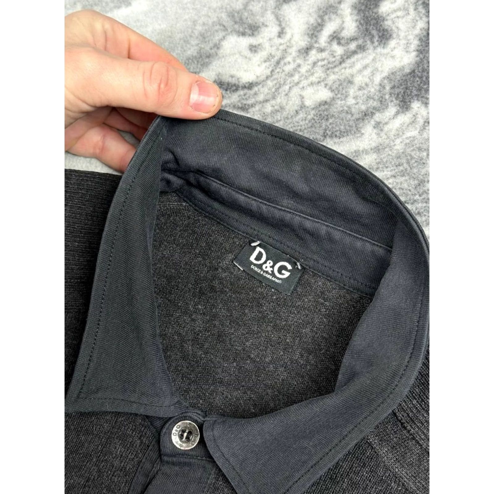 Dolce & Gabbana Dolce&Gabbana Wool Long Sleeve Polo Sweater Men M Gray Size US M / EU 48-50 / 2 - 7 Thumbnail
