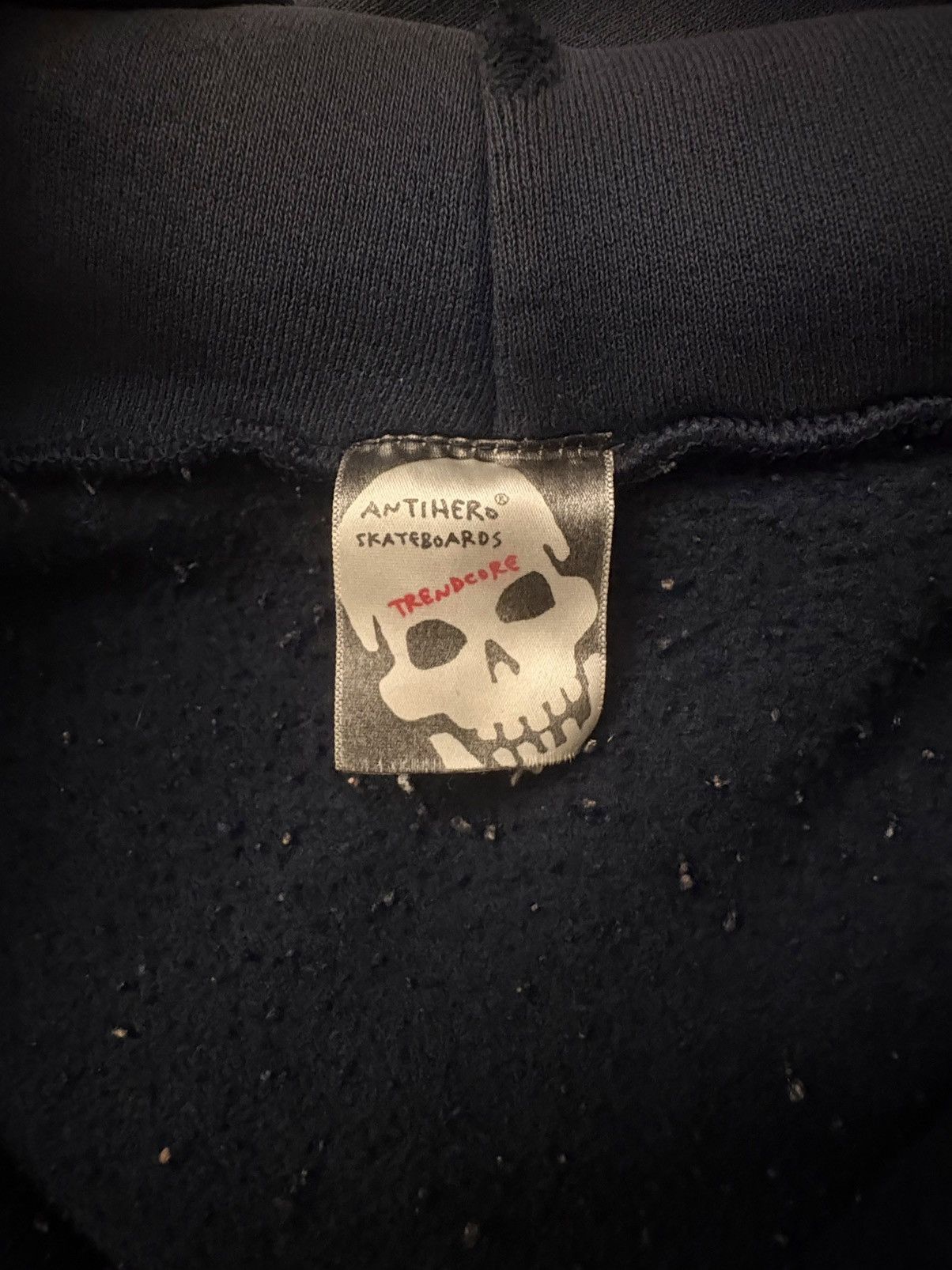 Vintage Faded/ Distressed Vintage Anti-Hero Zip-Up Hoodie Size US L / EU 52-54 / 3 - 3 Thumbnail