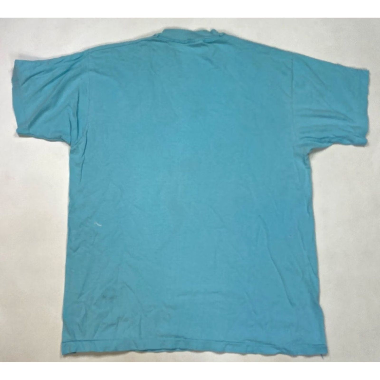 Fruit Of The Loom VINTAGE Fruit of the Loom Bermuda Fish Ocean Graphic T-shirt Men XL Aqua Blue 90s Single Stitch Mens Size US XL / EU 56 / 4 - 6 Thumbnail