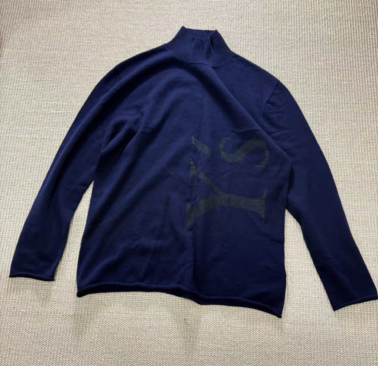 Yohji Yamamoto Yohji Yamamoto YS Mock Neck Navy Long Sleeve Top J29 Size US L / EU 52-54 / 3 - 2 Thumbnail