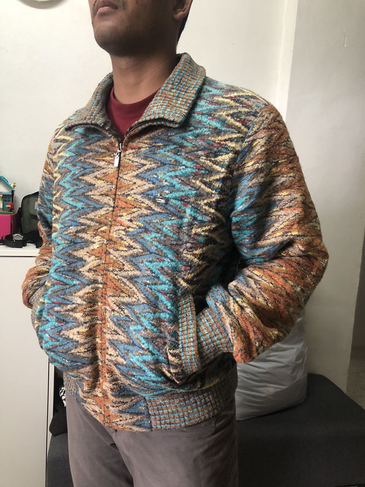Japanese Brand Coogi Inspired❗️Caperdoni Multicolor Knit Jacket Size US M / EU 48-50 / 2 - 24 Thumbnail