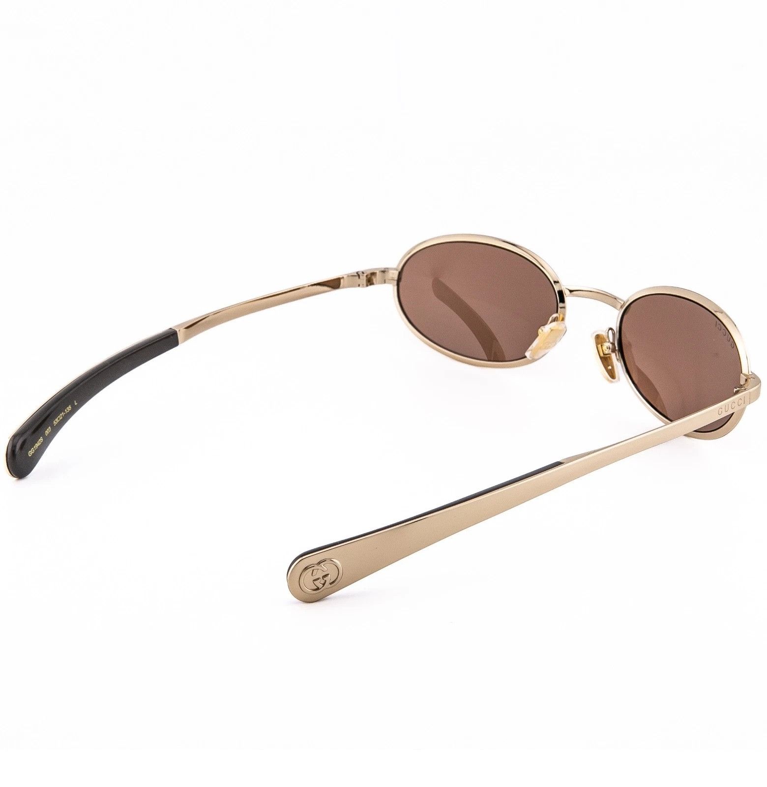 Gucci GUCCI GG1942S 1942 Gold Brown 003 Oval Narrow Metal Size ONE SIZE - 7 Thumbnail