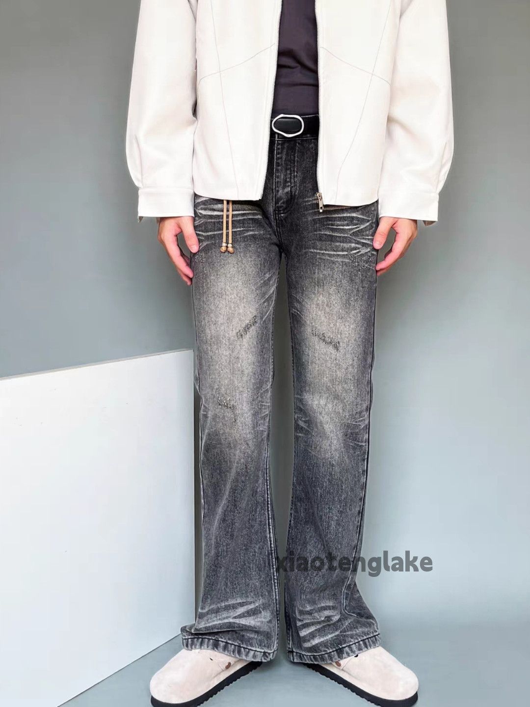 Jean × Vintage washed faded punk grunge bootcut yuppie flared jeans Size US 30 / EU 46 - 3 Thumbnail