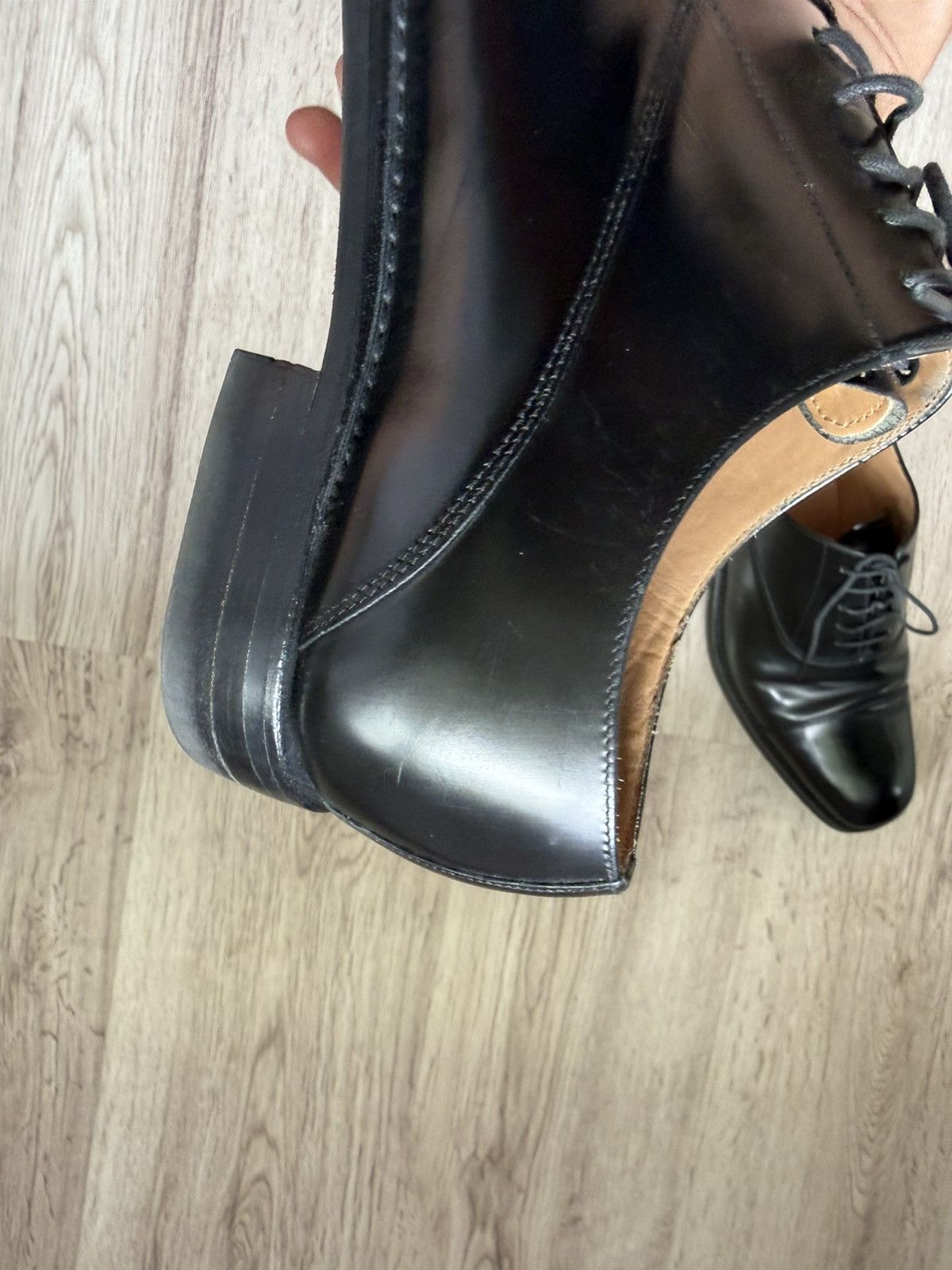 Loake Loake 260B Black Cap Toe Oxford Shoes Goodyear Welted Size US 9 / EU 42 - 12 Thumbnail