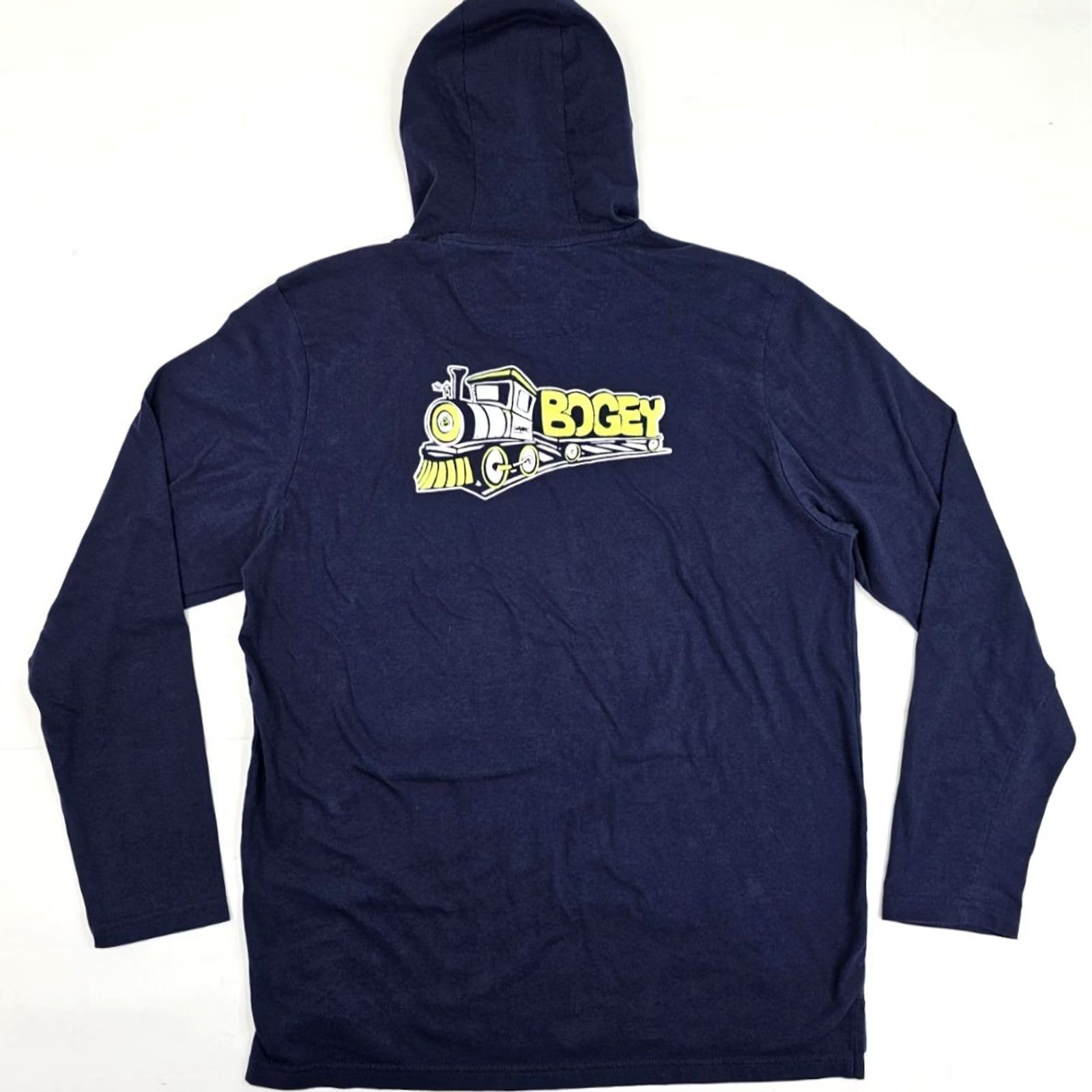 Vintage Swannies Bogey Train Golf Hoodie Pullover Men L Navy Blue Lightweight Graphic Slim/Regular Fit Commodities Size US L / EU 52-54 / 3 - 7 Thumbnail