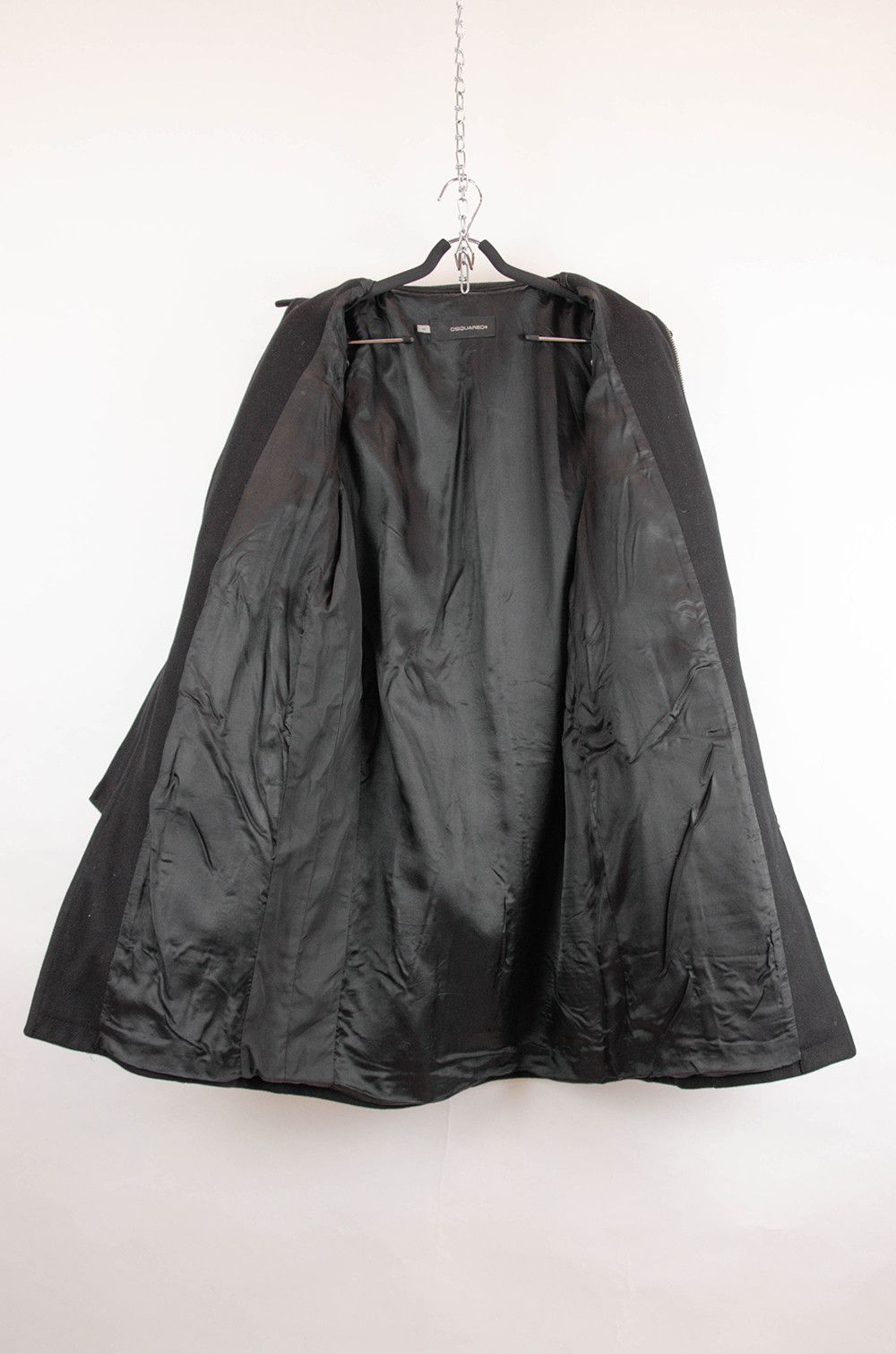 Dsquared2 Dsquared2 Italian Wool Long Coat Black IT48 Size US M / EU 48-50 / 2 - 11 Thumbnail