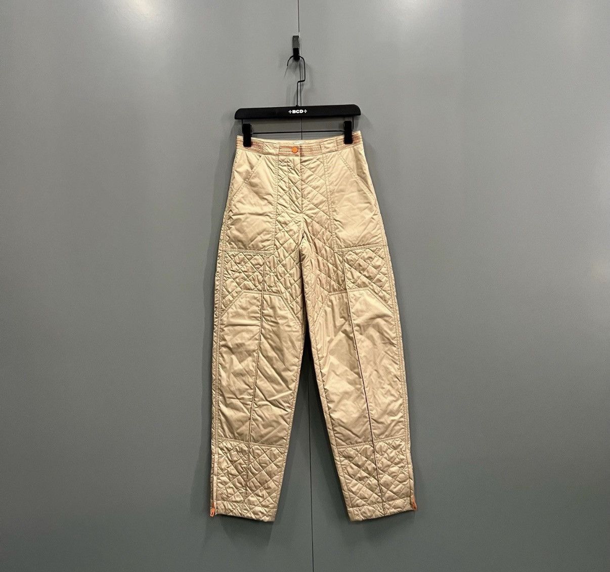 Hermes Hermès Khaki Quilted Trousers J41 Size 24" / US 00 / IT 34 - 1 Thumbnail