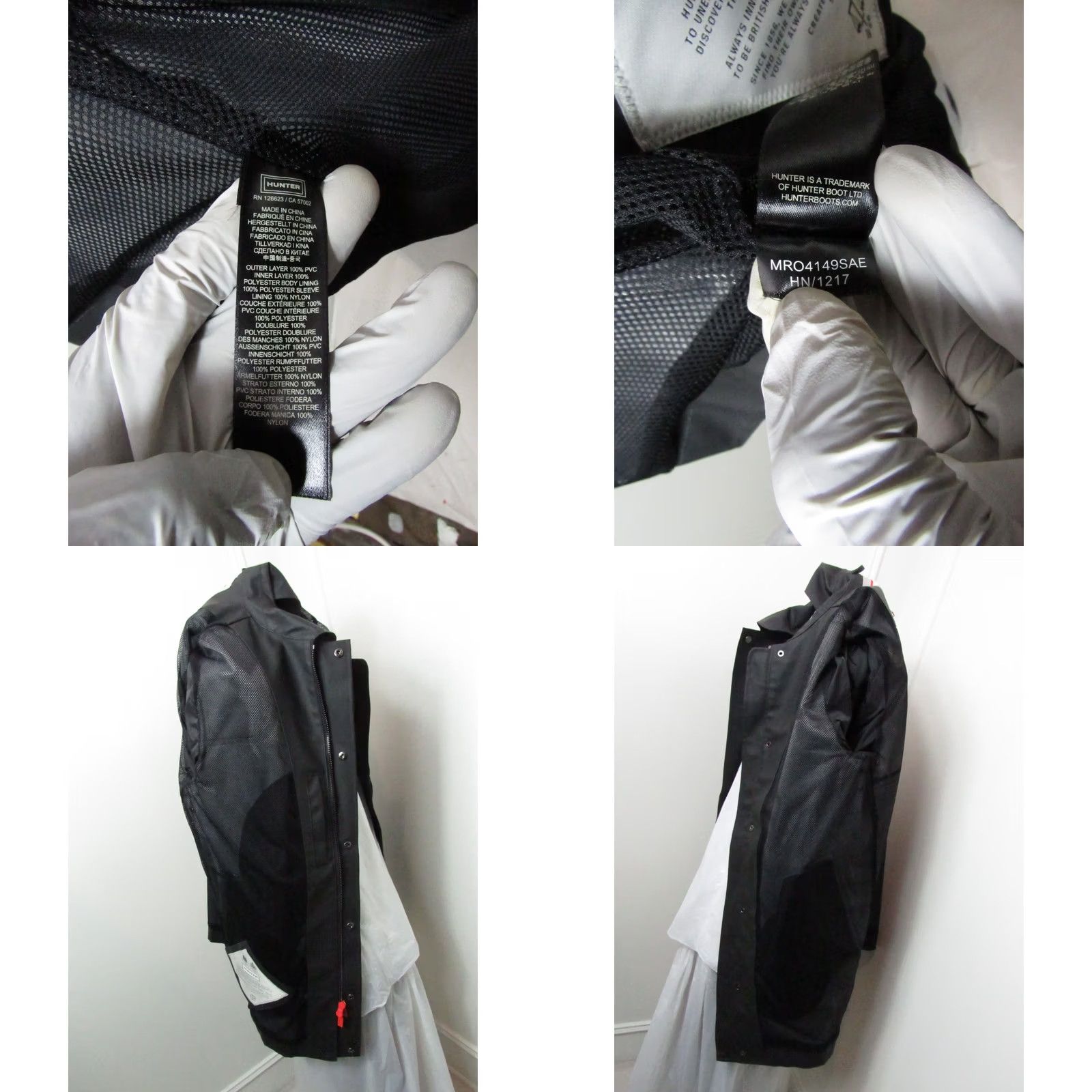 Hunter Hunter Rain Coat Black Large Jacket Mens/Unisex Size US L / EU 52-54 / 3 - 11 Thumbnail