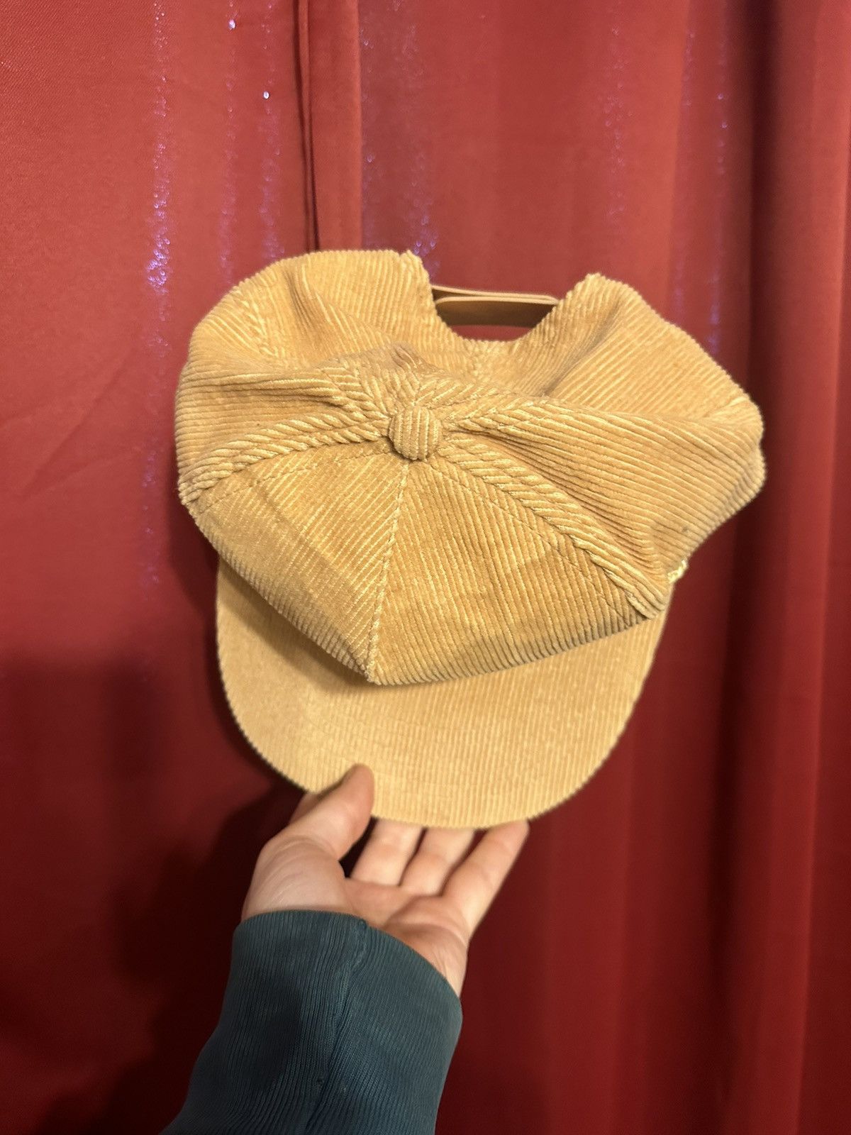 Vintage Vintage Corduroy Rope Hat Golden Wheat Colour Minimalist Size ONE SIZE - 4 Thumbnail