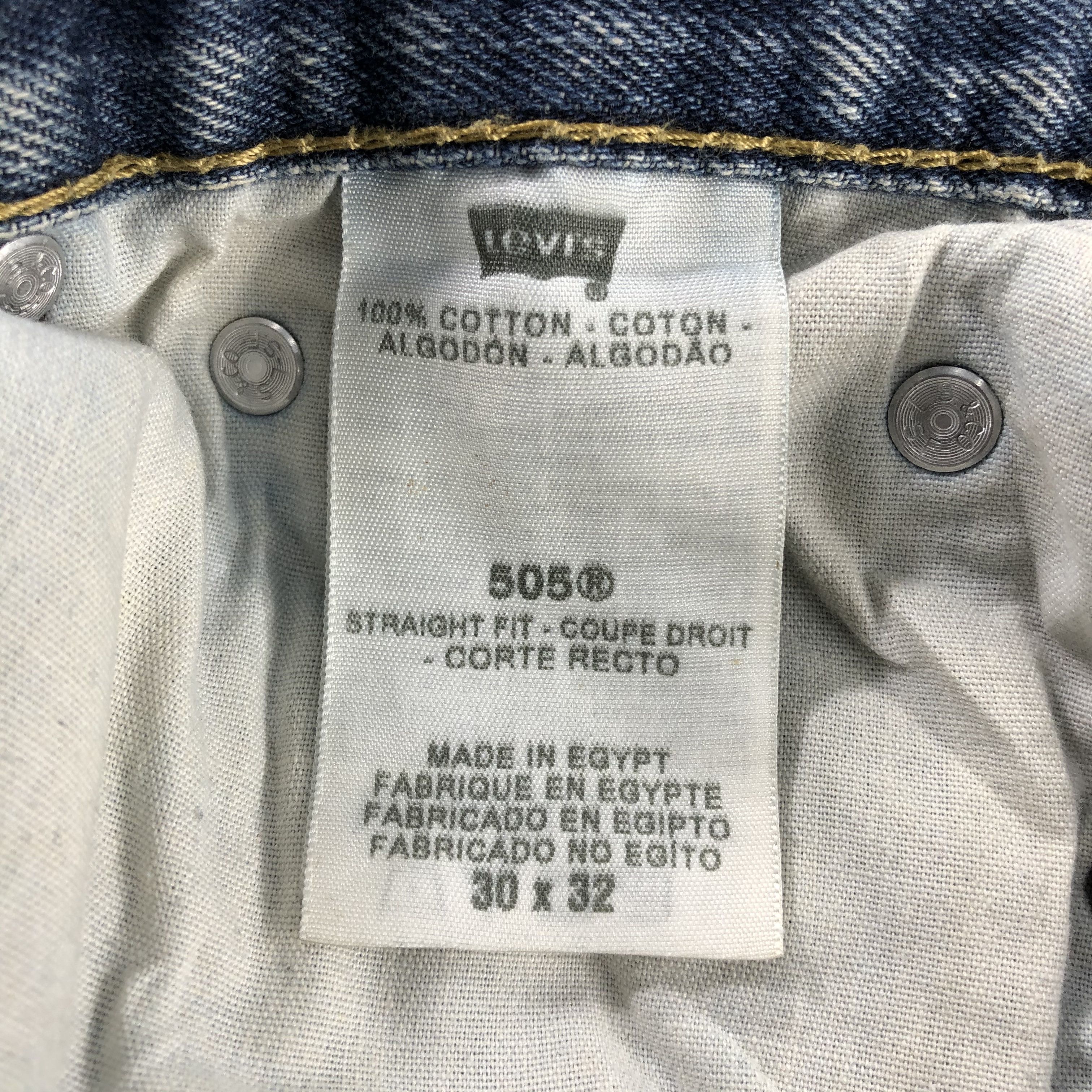 Levi's Vintage Blue Wash Levis 505 Jeans-J2359 Size US 30 / EU 46 - 10 Thumbnail