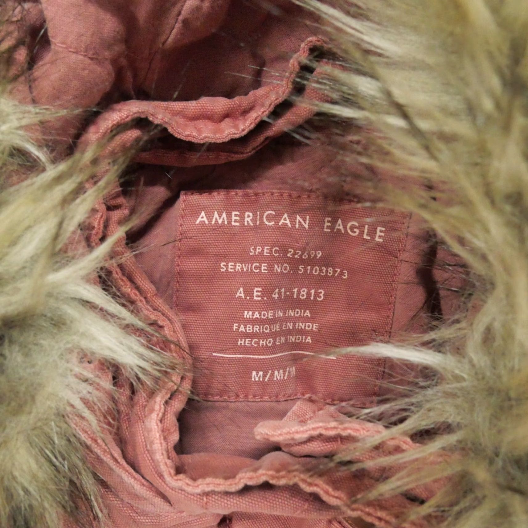 American Eagle Outfitters VINTAGE American Eagle Outfitters Jacket Womens M Pink Canvas Long Sleeve Faux Fur Trimmed Hood Button Lined Grunge Basic Jacket Casual Workwear Size M / US 6-8 / IT 42-44 - 7 Thumbnail