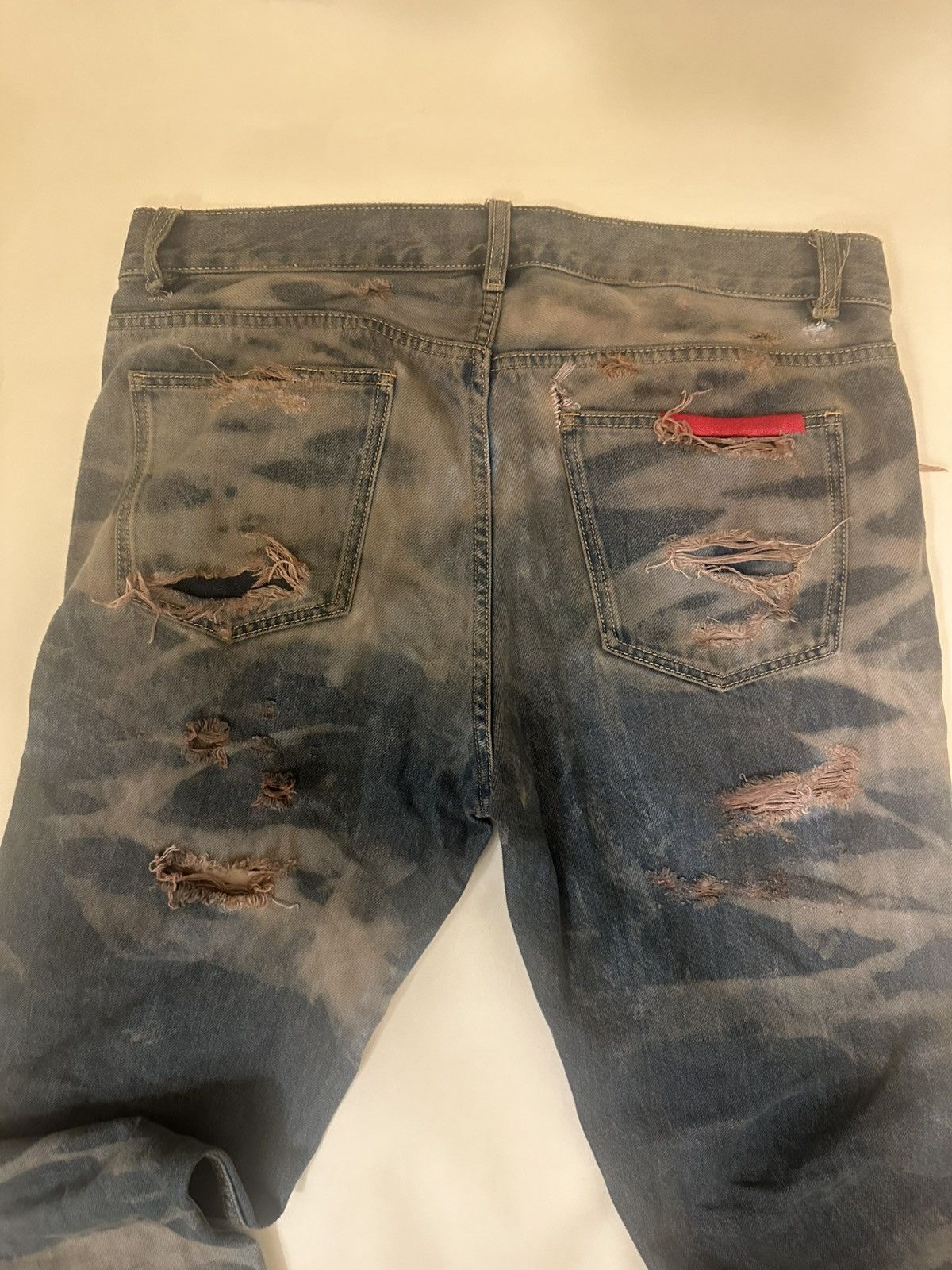 Designer × Vintage Meet the Guys SUPER Long Denim Jeans Stacking 36 Avant Garde Size US 36 / EU 52 - 6 Thumbnail