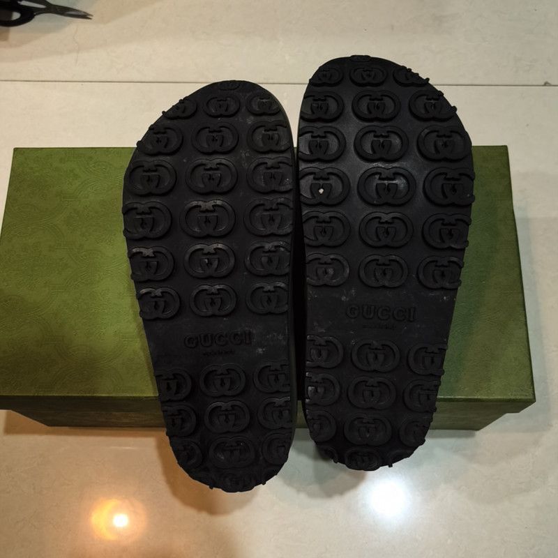 Gucci Gucci Gray Thick-Soled Slide Sandals for Men - Size US 7.5 / EU 40-41 - 4 Thumbnail