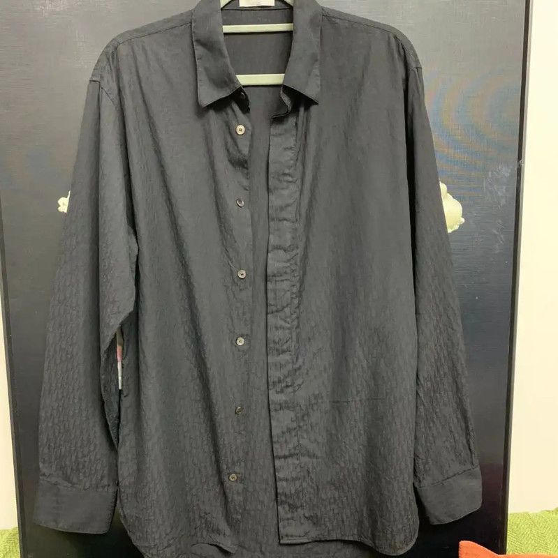 Dior Dior Men's Black Silk Blend Long Sleeve Shirt 0089 Size US S / EU 44-46 / 1 - 1 Thumbnail