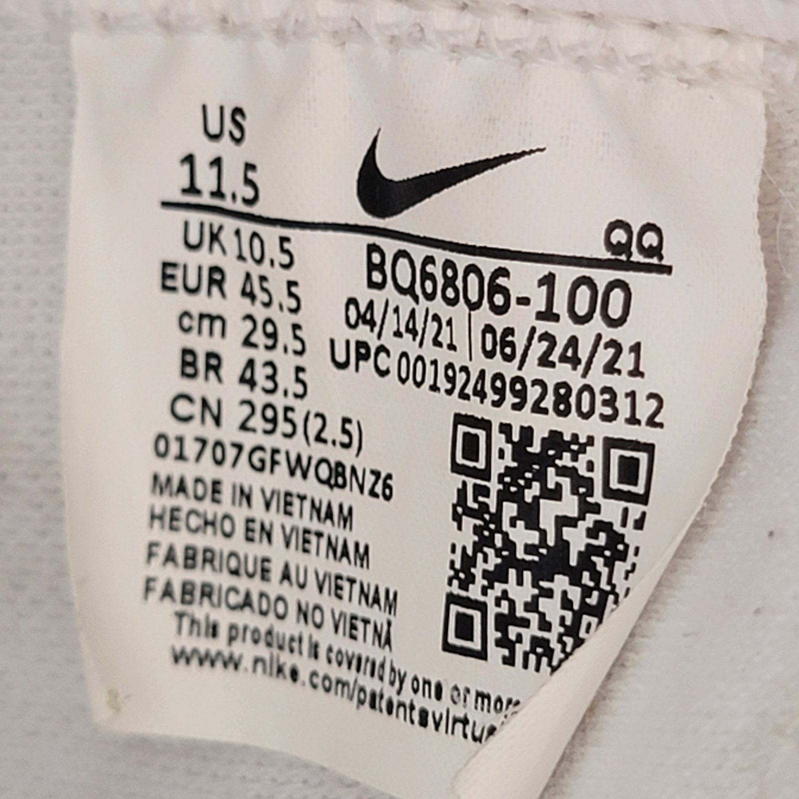 Nike Nike Blazer Mid '77 Vintage White Black Men's Sz 11.5 (278) Size US 11.5 / EU 44-45 - 8 Thumbnail