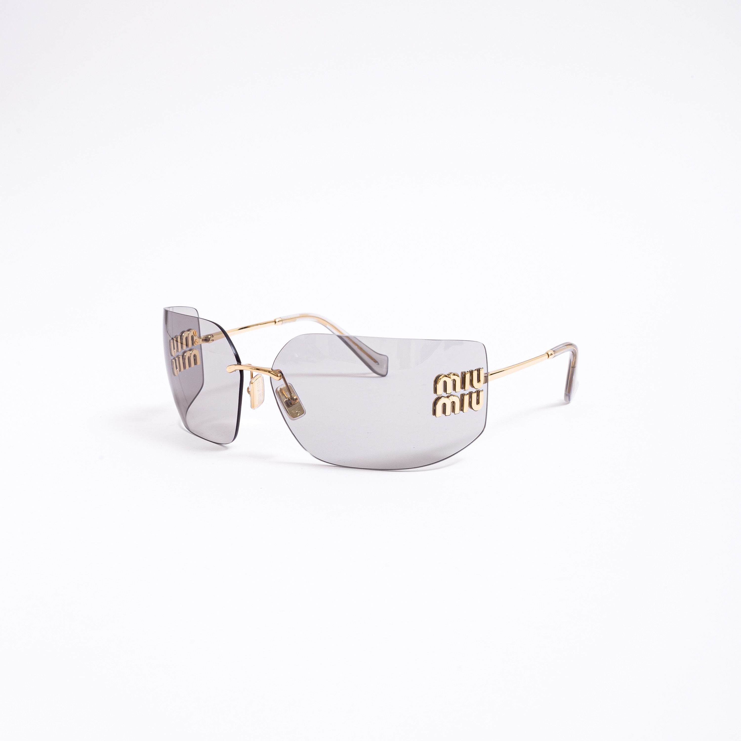 Miu Miu MIU MIU MU 54YS 5AK30B Sunglasses LIGHT GREY Size ONE SIZE - 1 Thumbnail