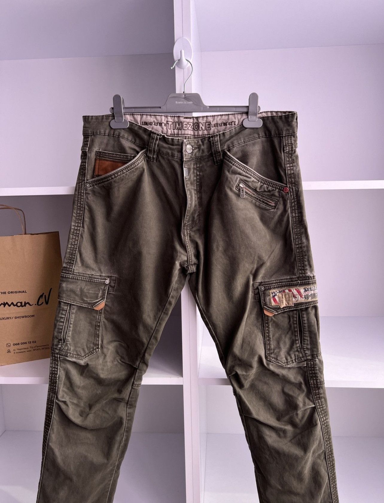 Designer × Japanese Brand × Vintage Vintage Timezone Archival Y2k Cargo pants Size US 36 / EU 52 - 3 Thumbnail