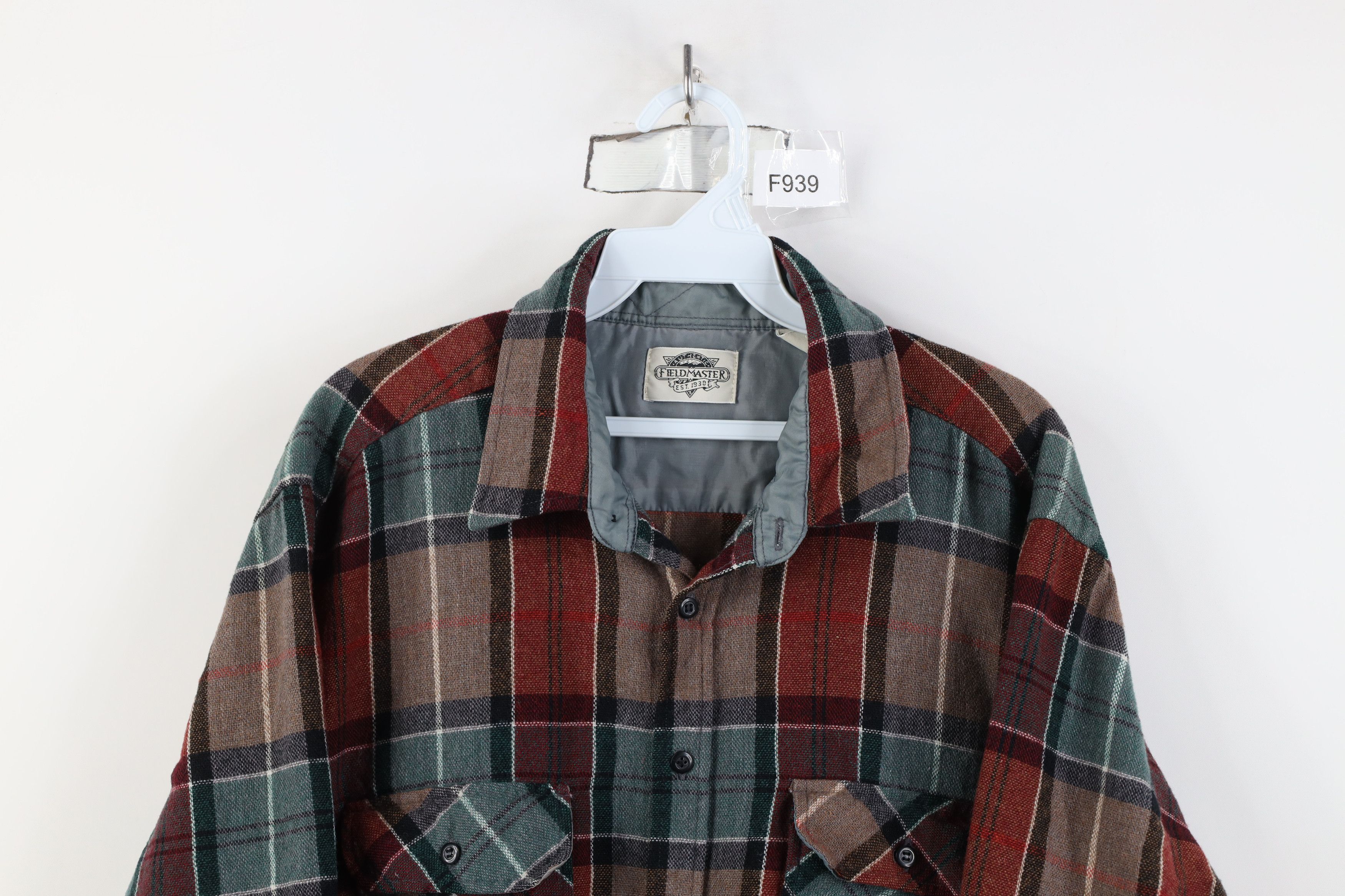 Vintage Vintage 70s 80s Streetwear Knit Collared Button Shirt Plaid Size US XL / EU 56 / 4 - 2 Thumbnail
