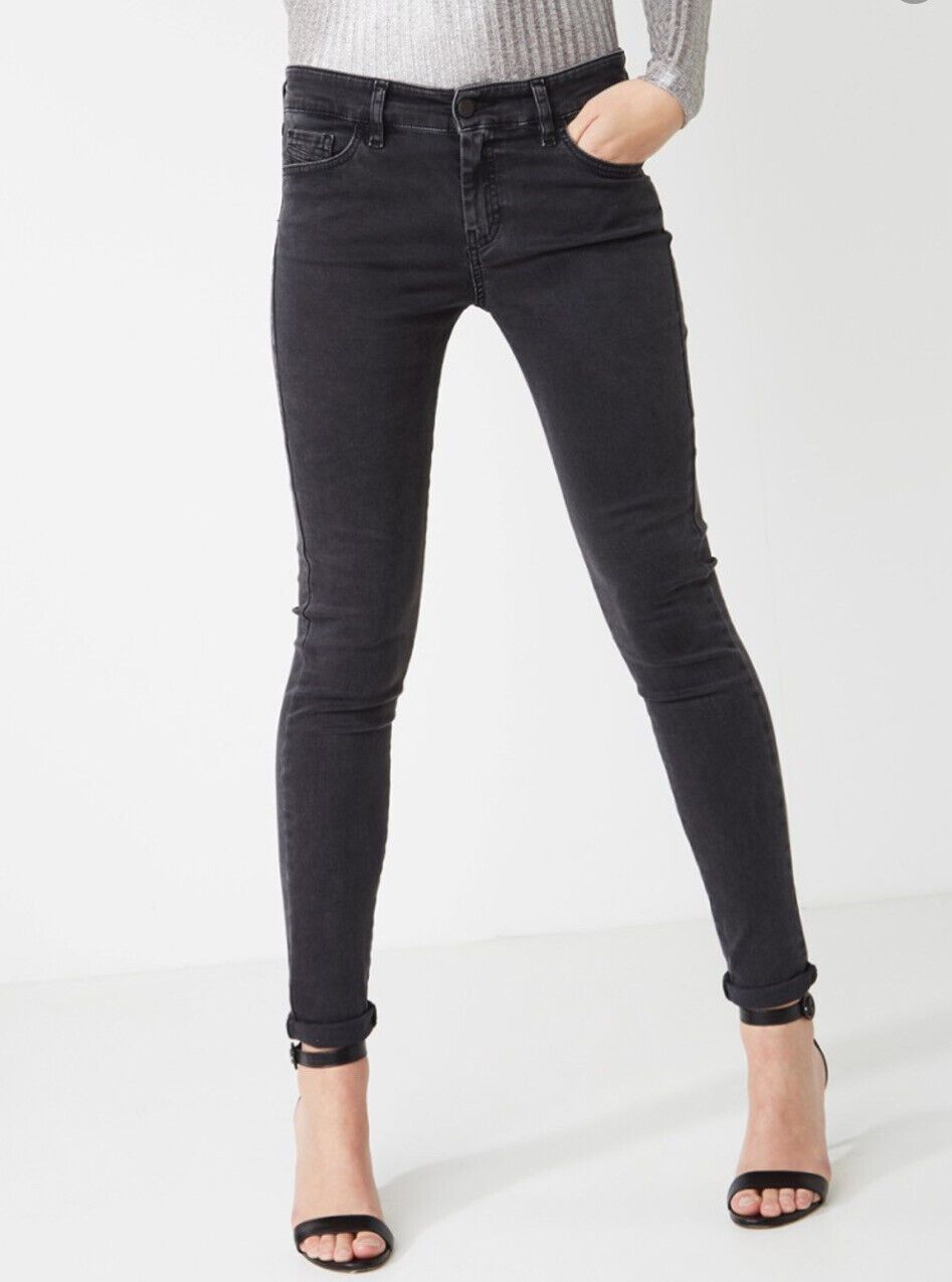 Diesel SLANDY 0680I W23/L32 Girls Black Stretch Jeans 70061 Size 23" - 1 Thumbnail